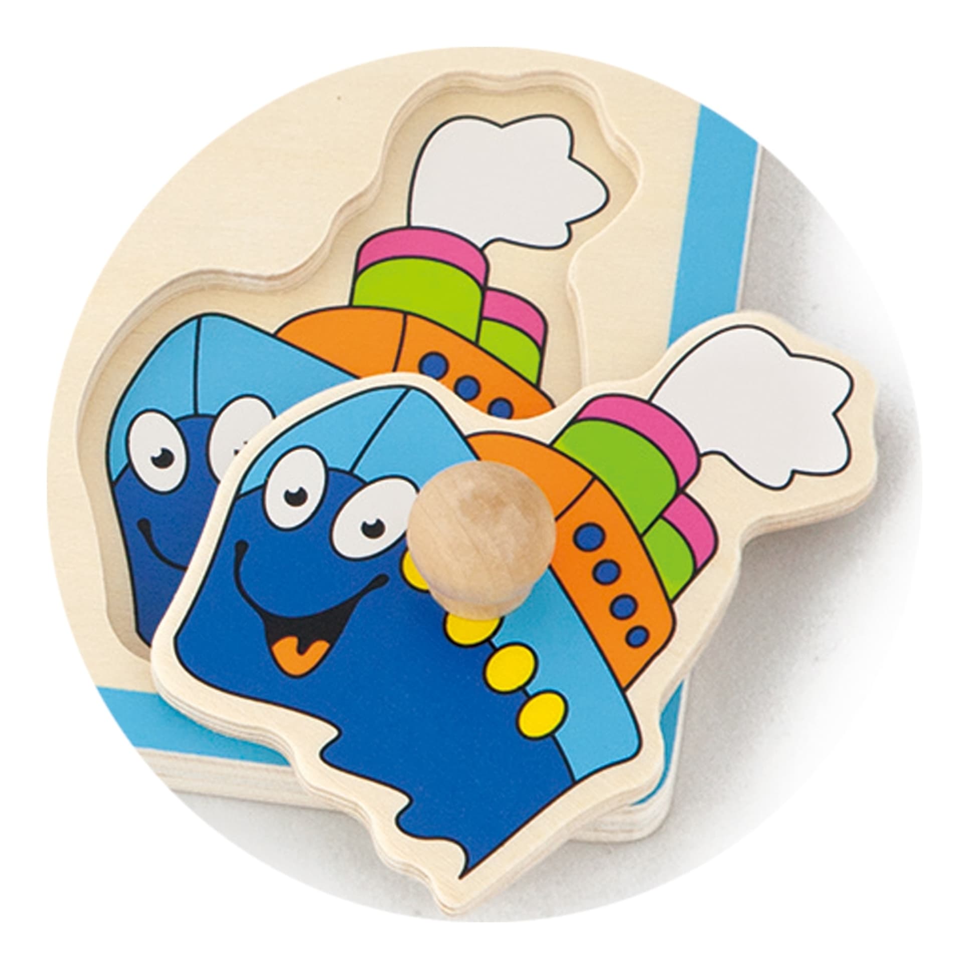 

VIGA Drewniane Puzzle z Pinezkami Pojazdy