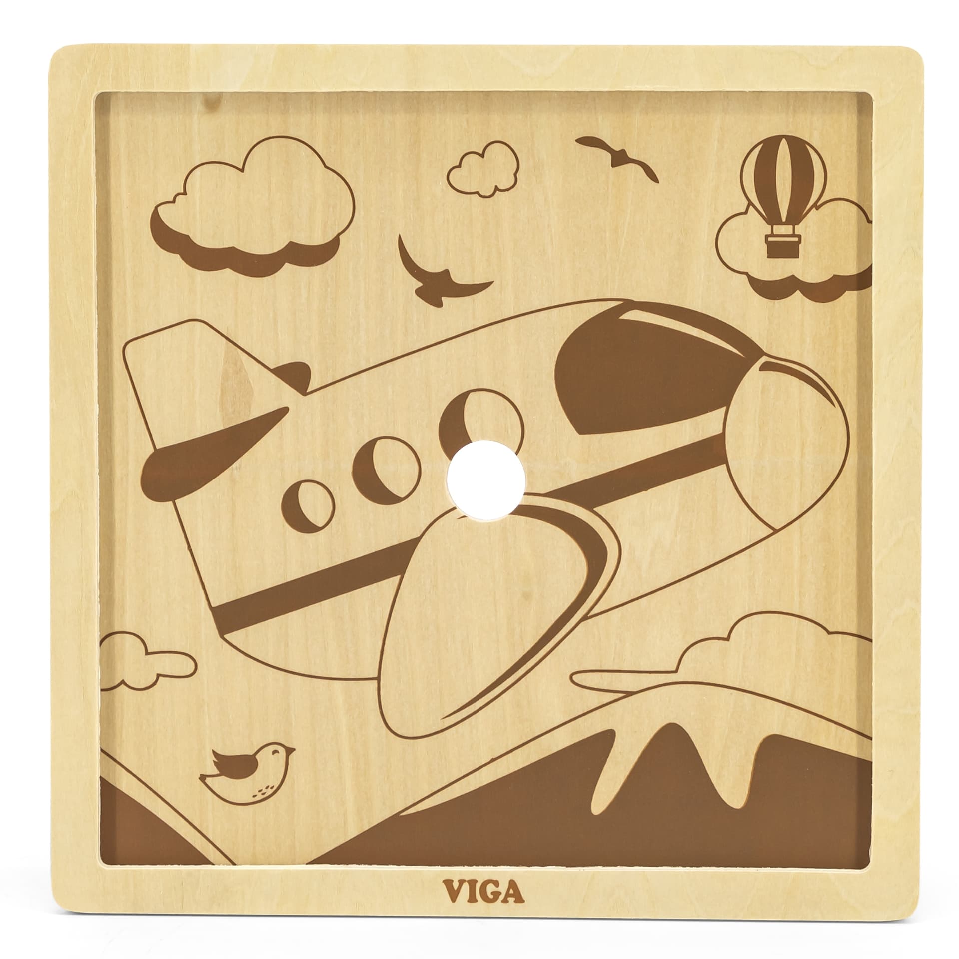

VIGA Poręczne Drewniane Puzzle Samolot 9 elementów