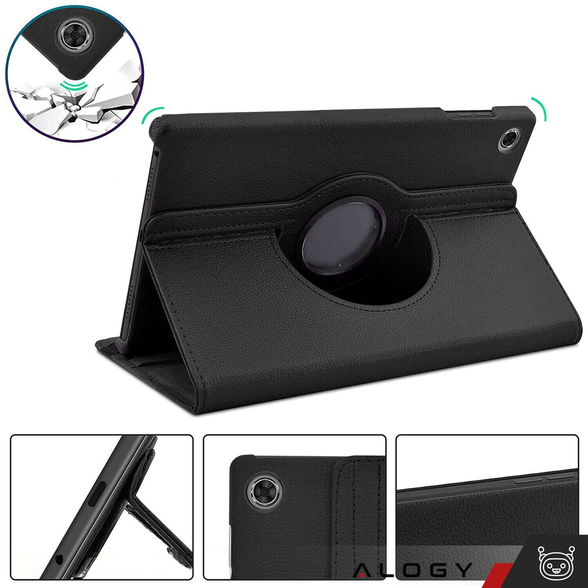 

Etui do Lenovo Tab M10 Plus 10.6 2022 3gen 3 gen TB128XU TB125FU Case obrotowe 360 Alogy Czarne
