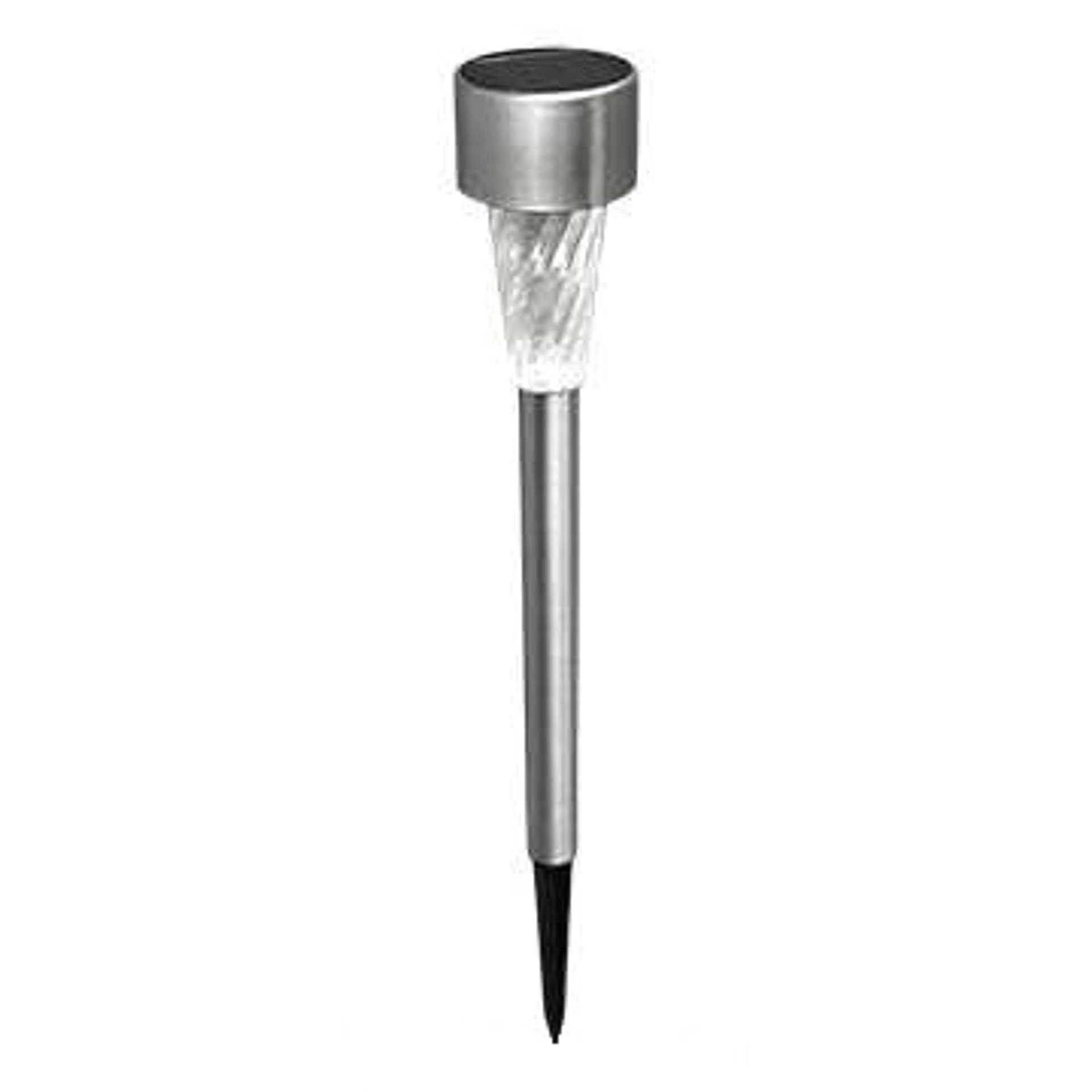 

LAMPA SOLARNA 6500K LED INOX PIN SL114S SATYNOWA 30CM