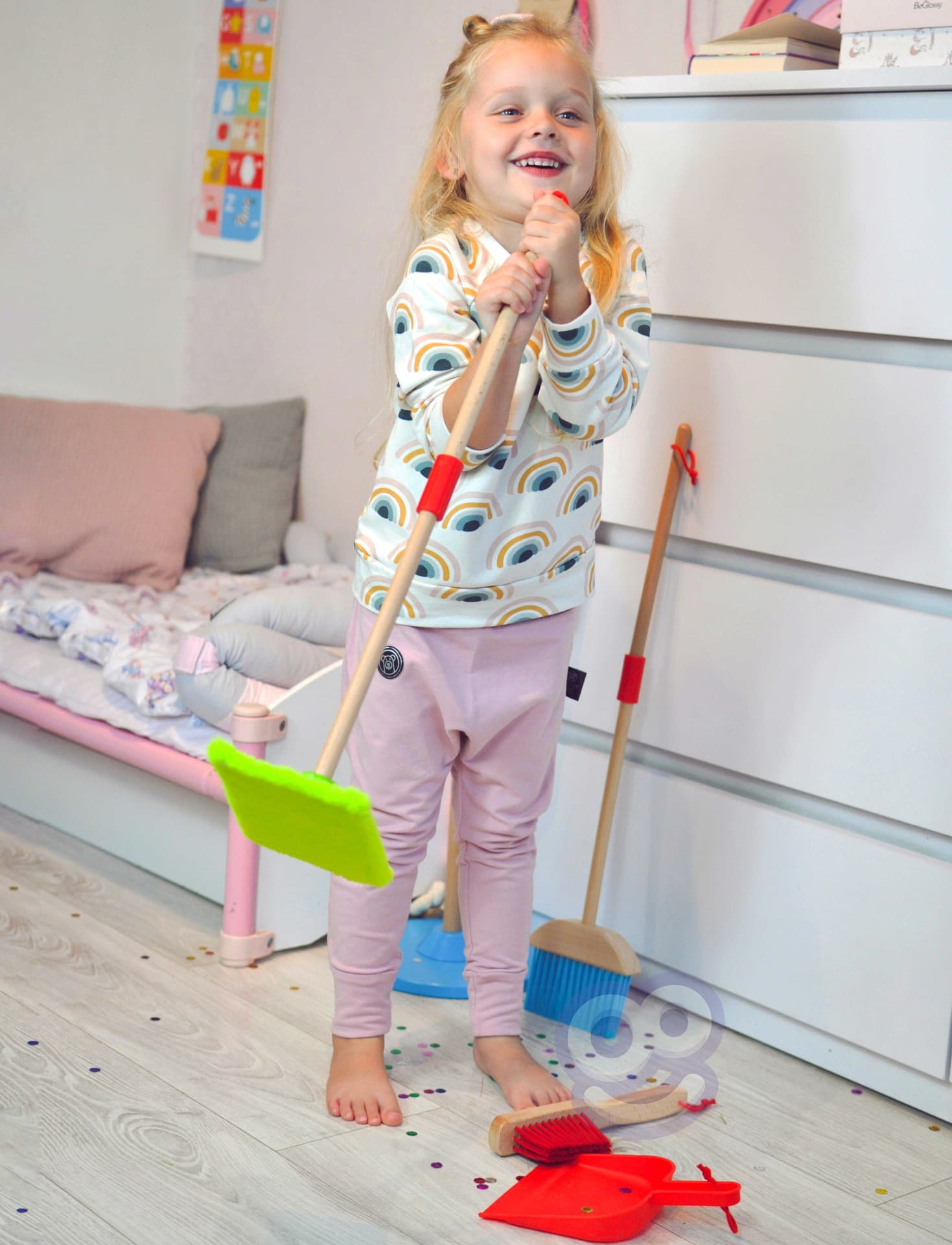 

TOOKY TOY Drewniany Zestaw do Sprzątania dla Dzieci 6 el.