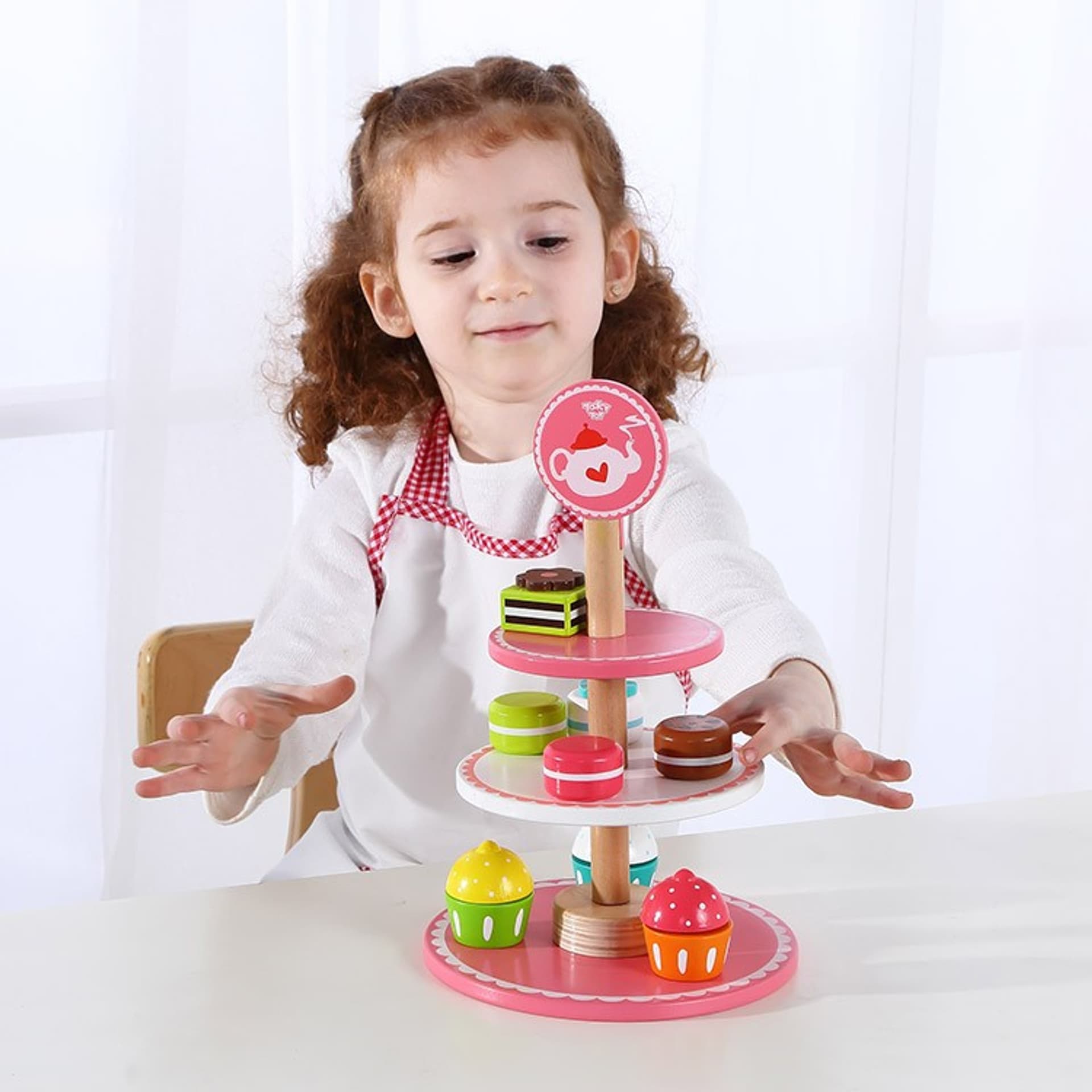 

Tooky Toy Drewniane Ciastka Babeczki na Paterze 9 el.