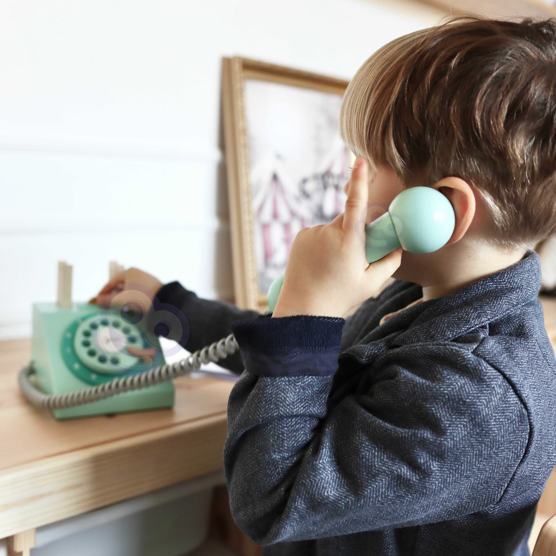 

CLASSIC WORLD Klasyczny Drewniany Telefon dla Dzieci 4 el.