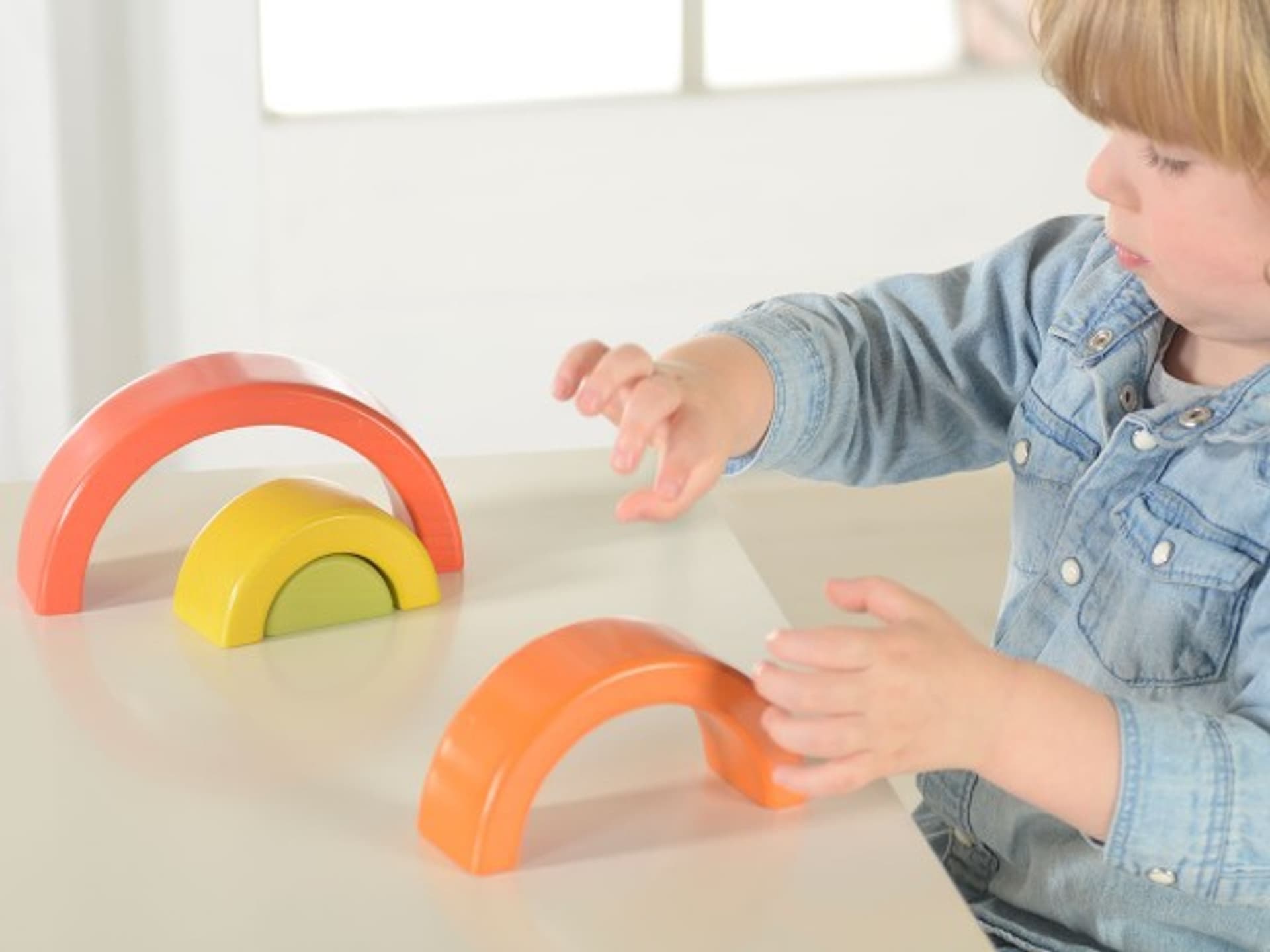 

MASTERKIDZ Drewniane Puzzle Układanka Tęcza Montessori
