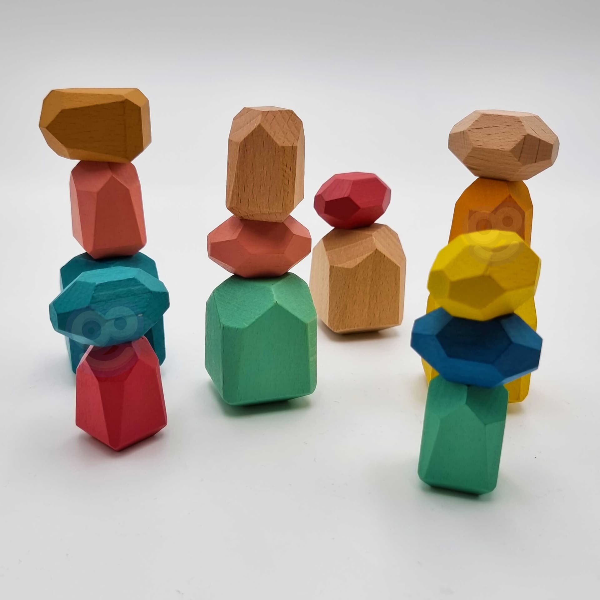 

TOOKY TOY Klocki Drewniane Balansujące Kamyczki Edukacyjne Montessori 16 el. Certyfikat FSC