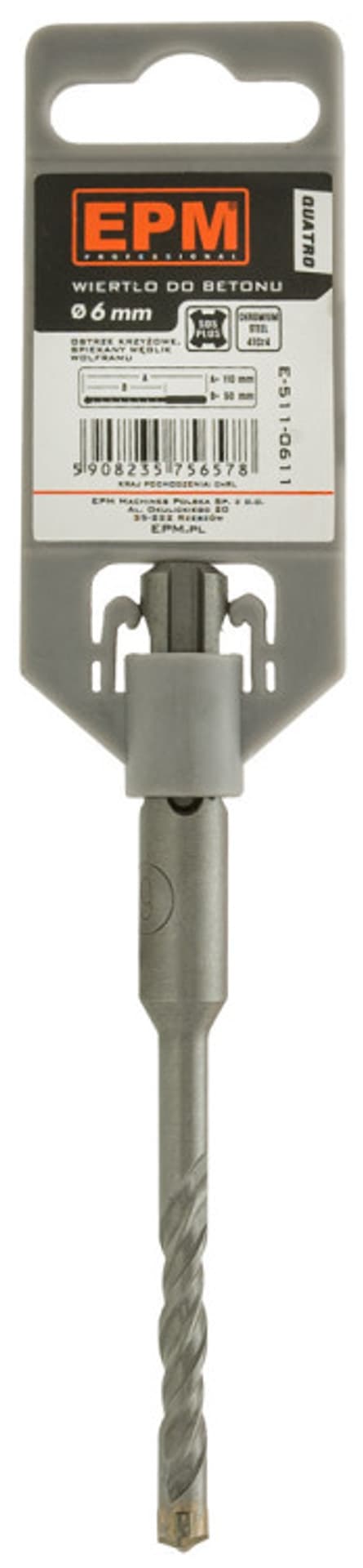 

WIERTŁO SDS+ QUATRO DO BETONU 6*210