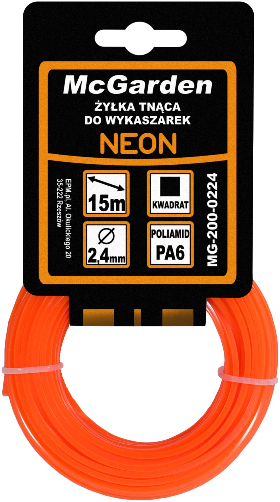 

ŻYŁKA DO WYKASZARKI KWADRAT NEON 2,0MM 15M