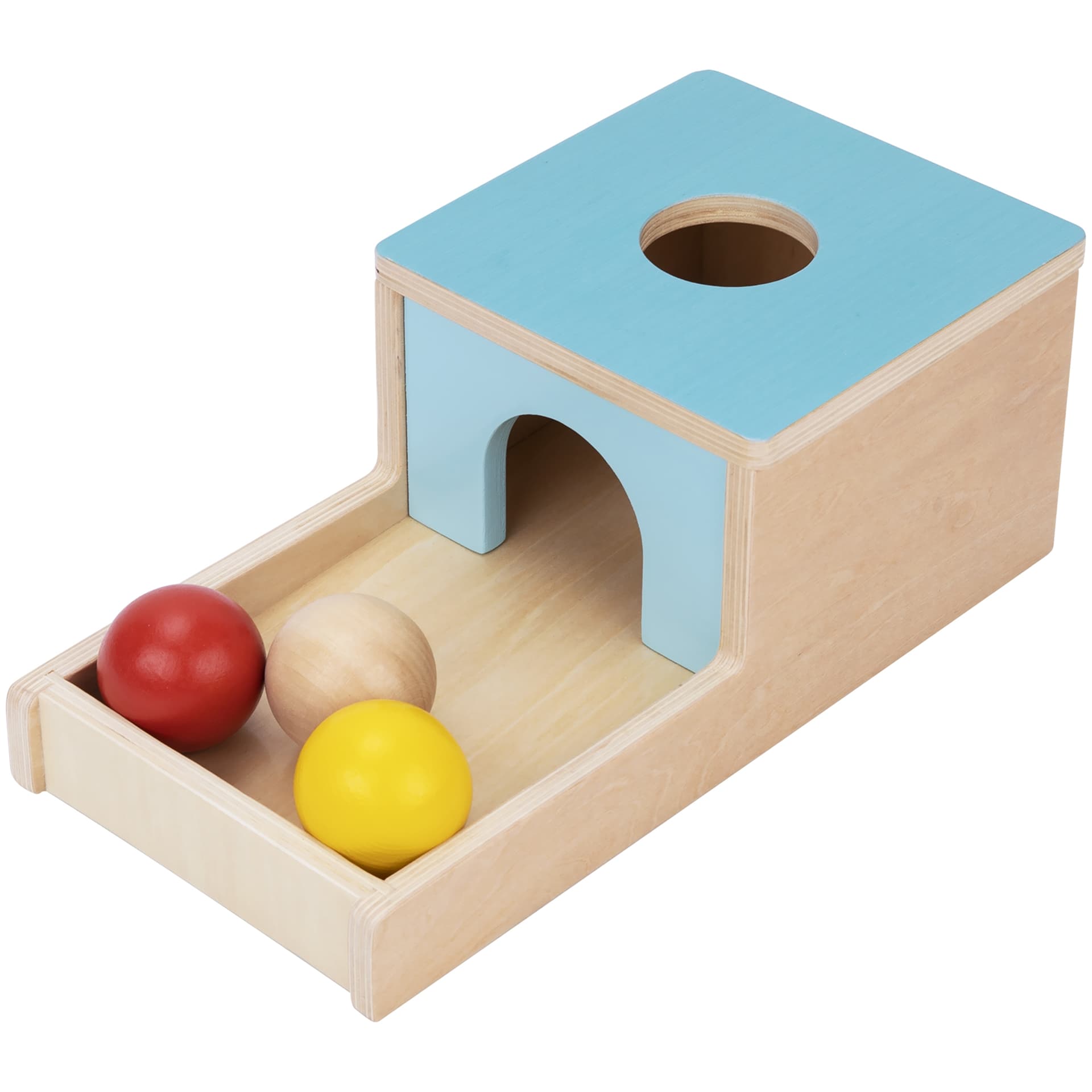 

Tooky Toy Edukacyjne Pudełko Montessori Książeczka Pchacz Grzechotka Układanka Sorter 6w1 od 7 miesięcy