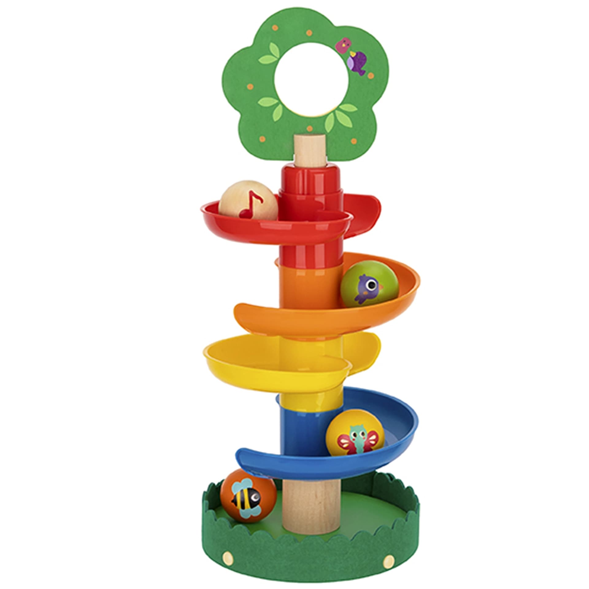 

Tooky Toy Drewniany Kulodrom ze Zwierzątkami Tor Kulkowy Spirala + 4 Kulki