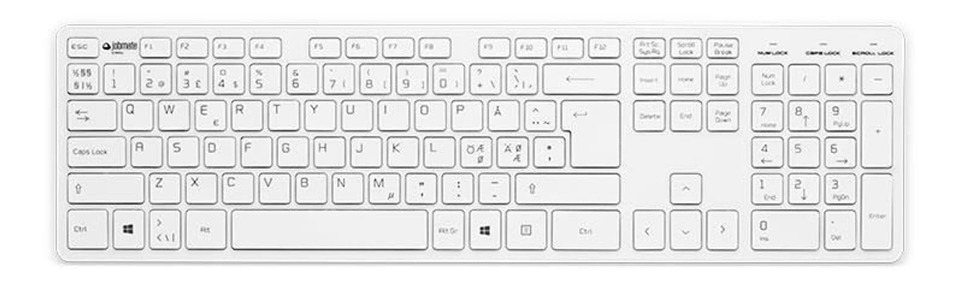 

Jobmate Slim keyboard Silver/White