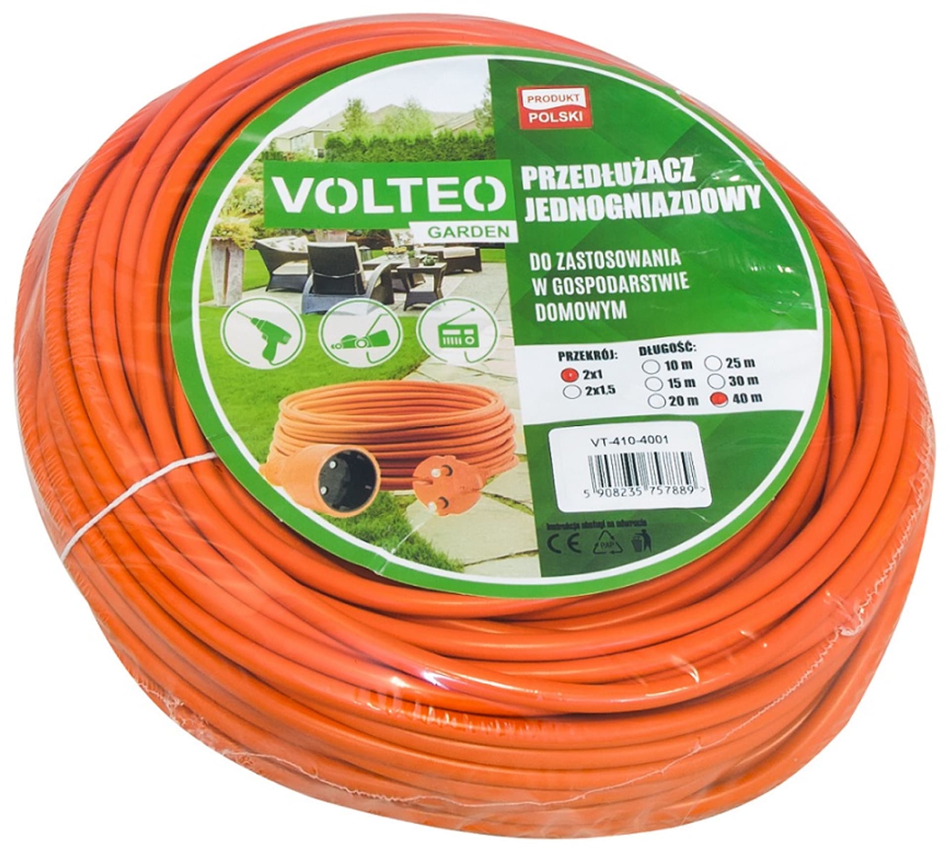 

PRZEDŁUŻACZ OGRODOWY 15M PRZEWÓD H05VV-F 2*1MM