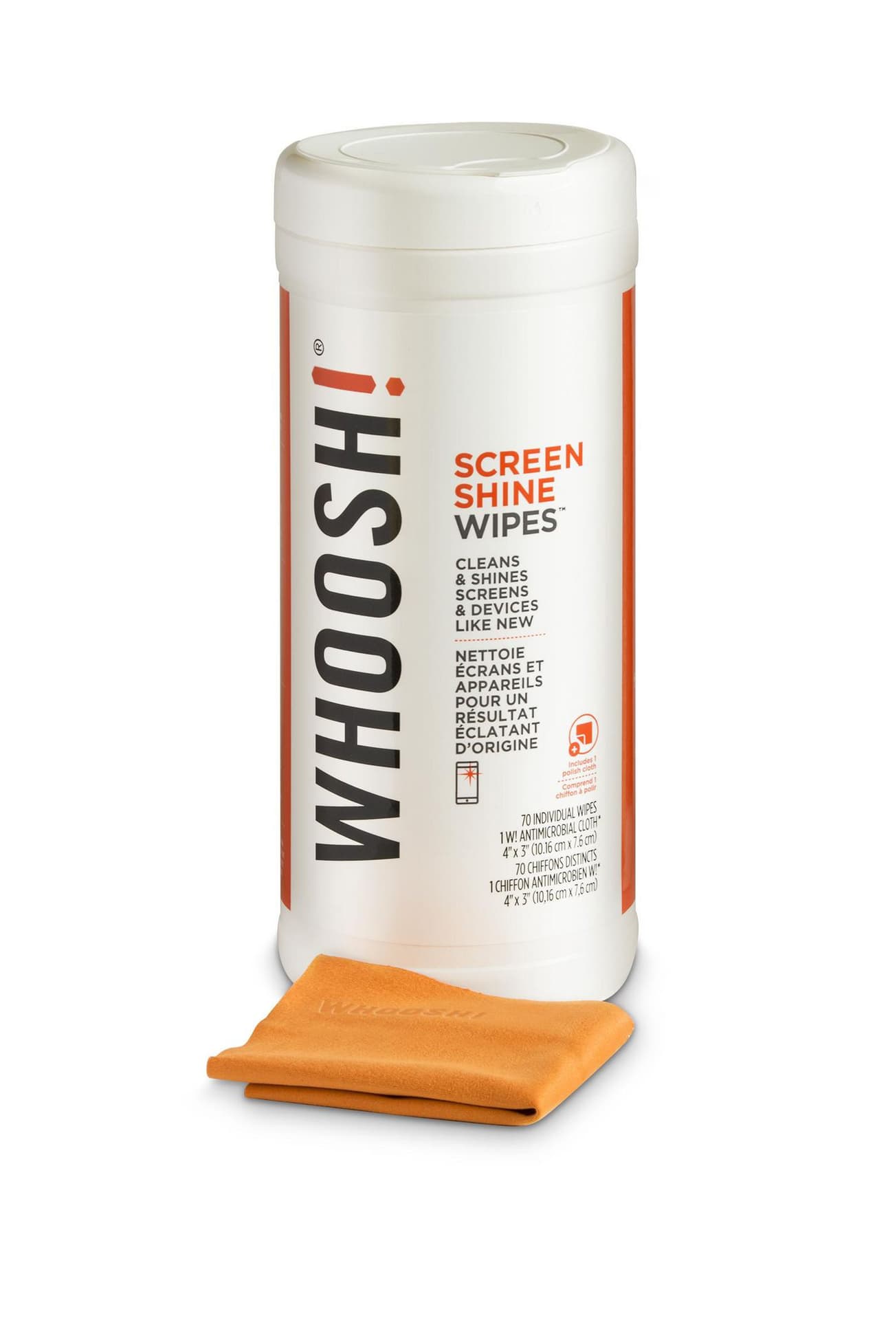 

Whoosh Wipes - chusteczki do czyszczenia ekranów (70 sztuk)