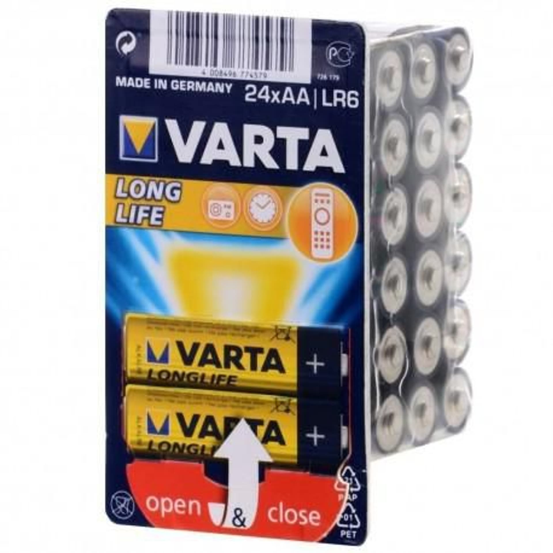 

BATERIE ALKALICZNE VARTA LONGLIFE AA LR6 24 SZT.
