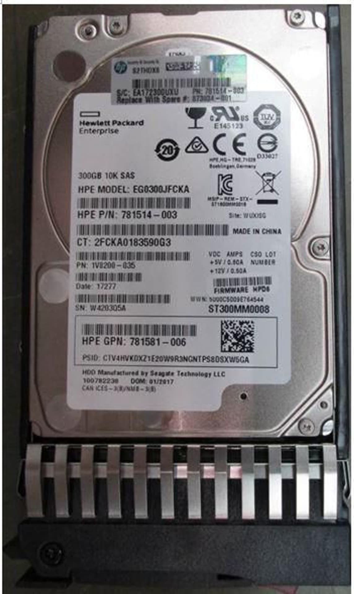 

Hewlett Packard Enterprise HDD 300GB 12G 10K SFF SAS ST