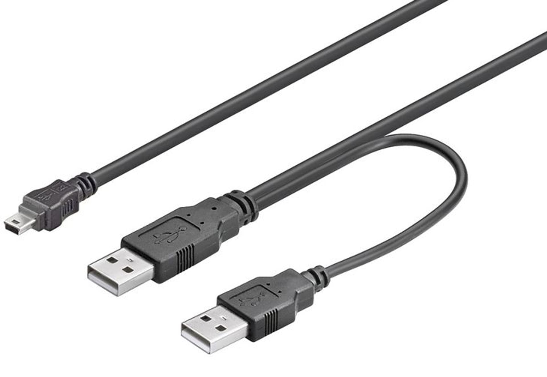 

MicroConnect 2x A plug to 5 pin mini B plug