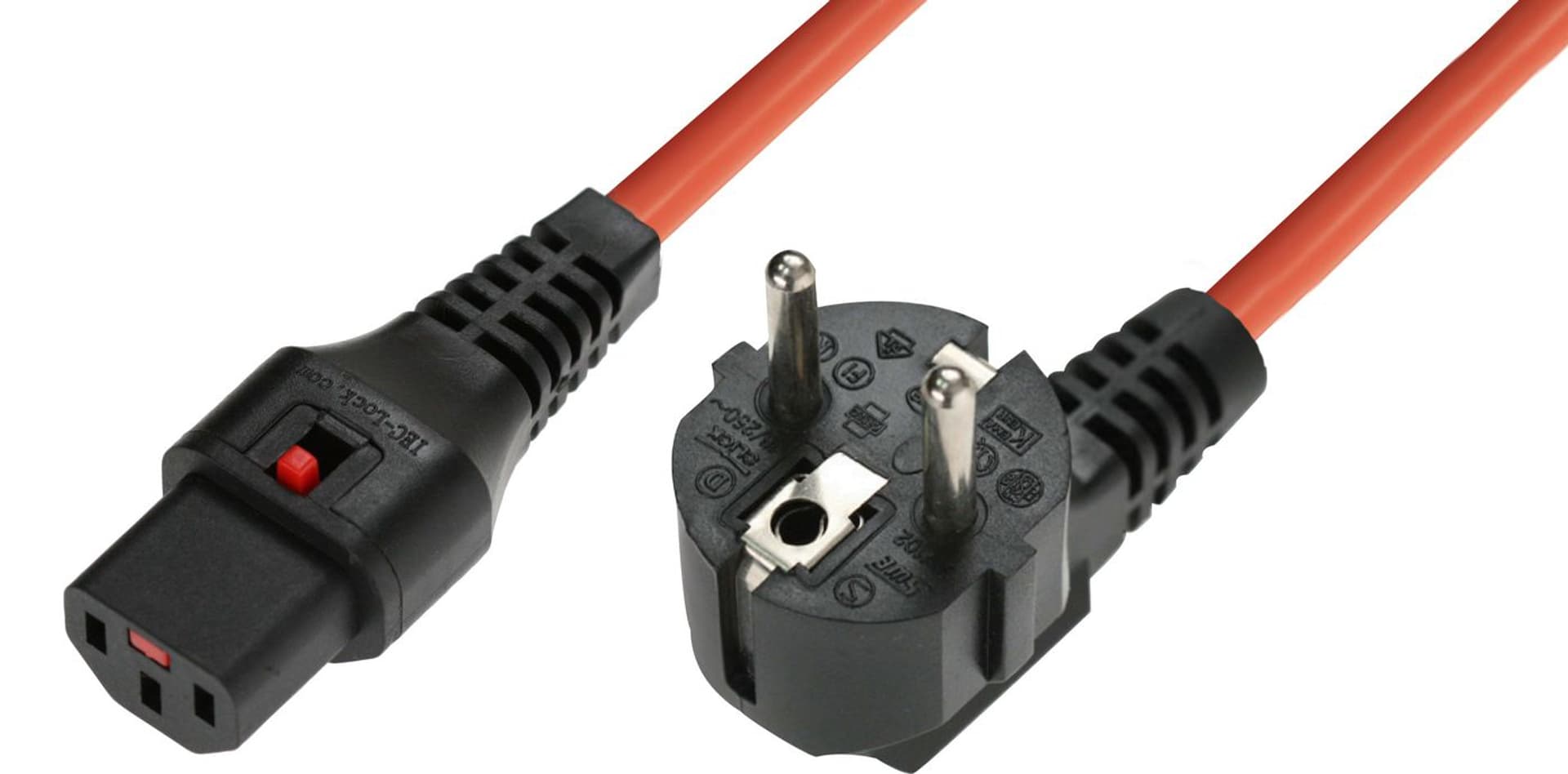 

MicroConnect IEC LOCK C13 to R/A SCHUKO