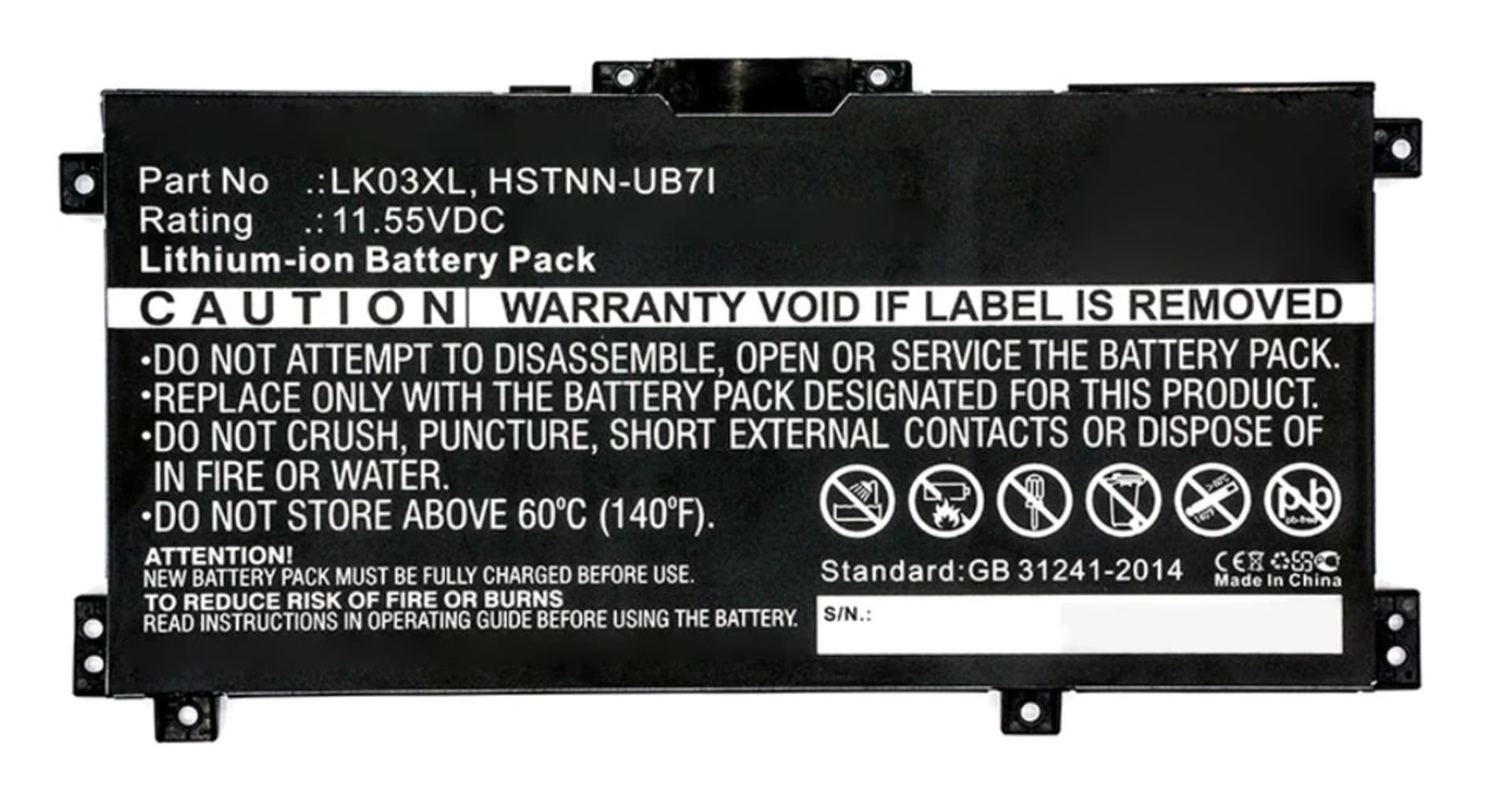 

HP Battery 3C 52Wh 4.55Ah Li Sr