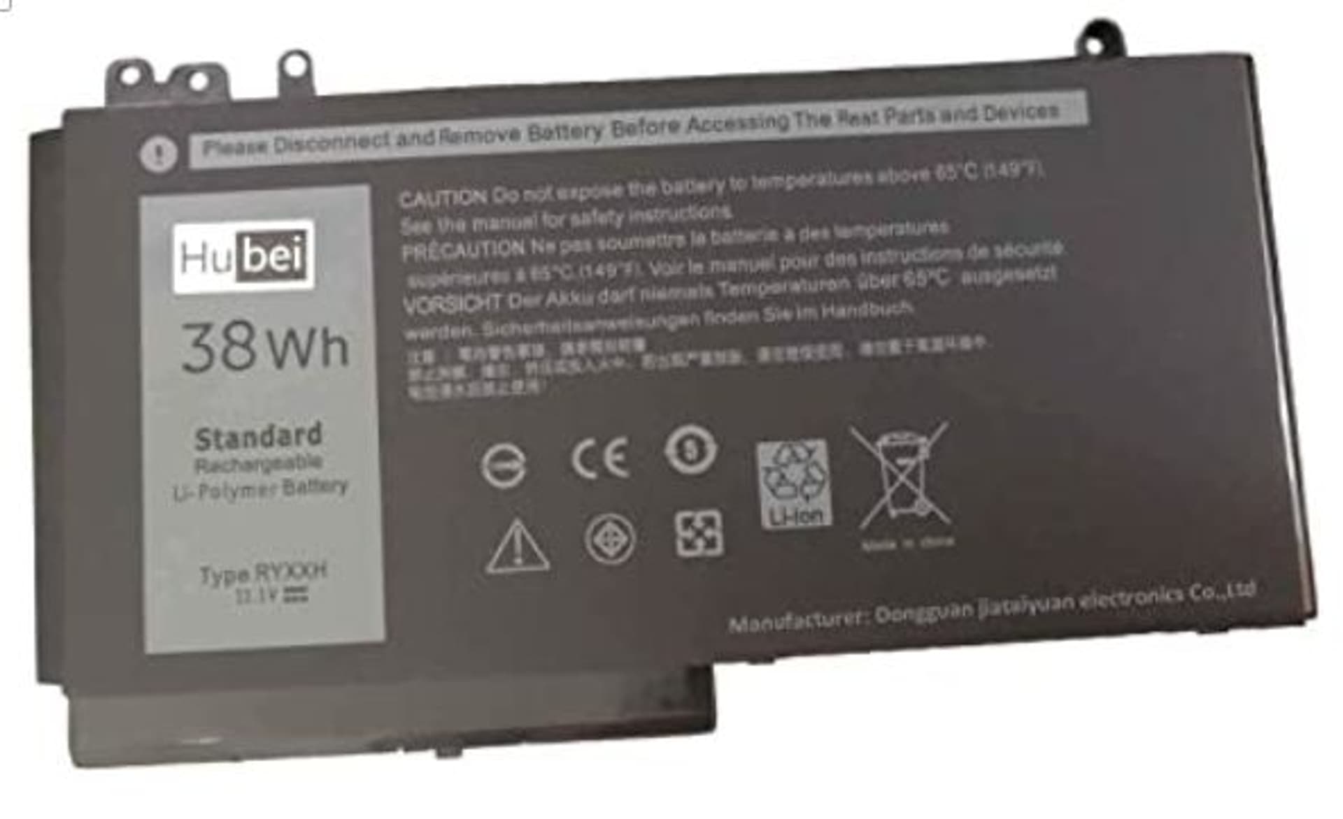 

Dell Battery, 38WHR, 3 Cell,