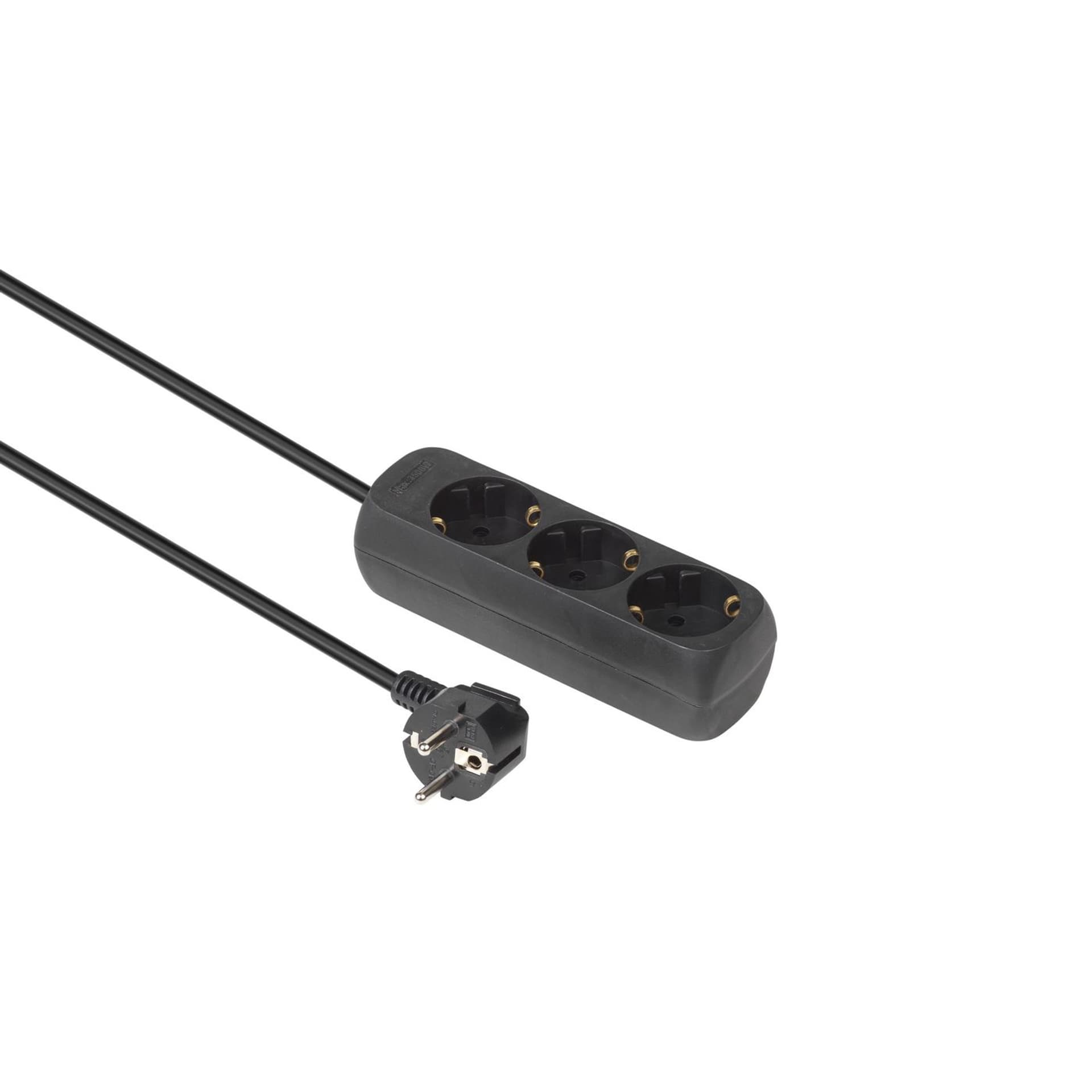 

MicroConnect 3-way Schuko Socket 3M Black