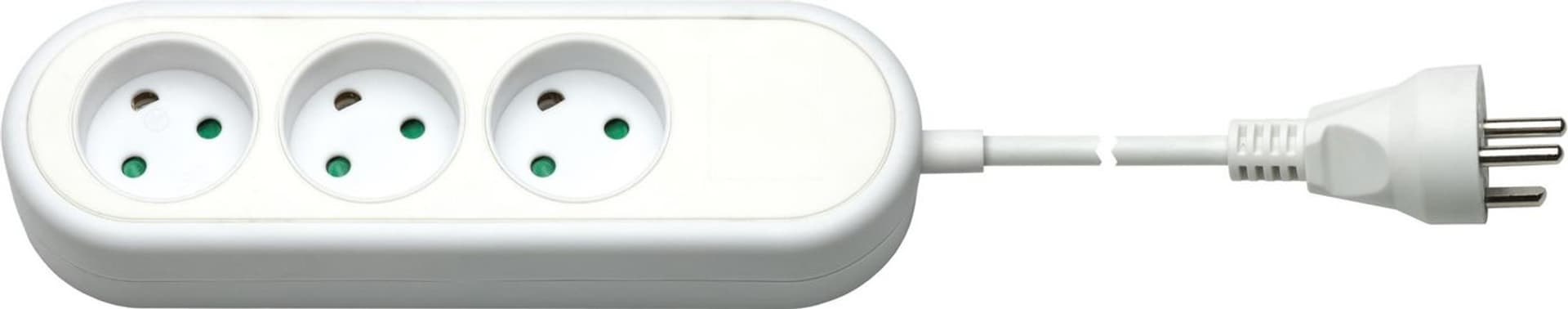 

MicroConnect 3-way Danish Socket 3M White