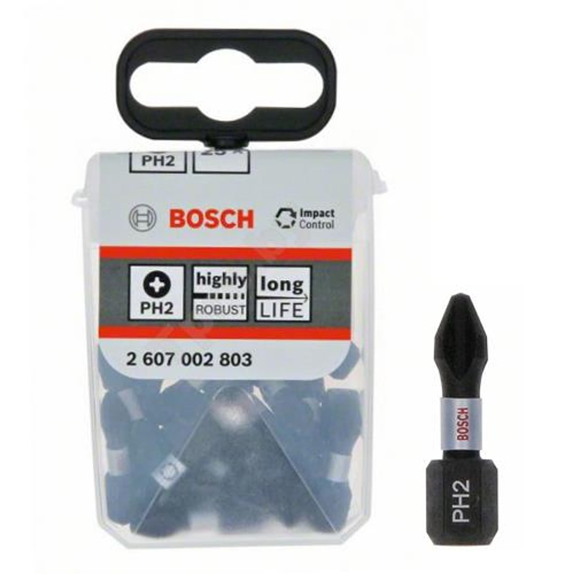 

BIT, GROT, KOŃCÓWKA PH2 25MM IMP 25PCS