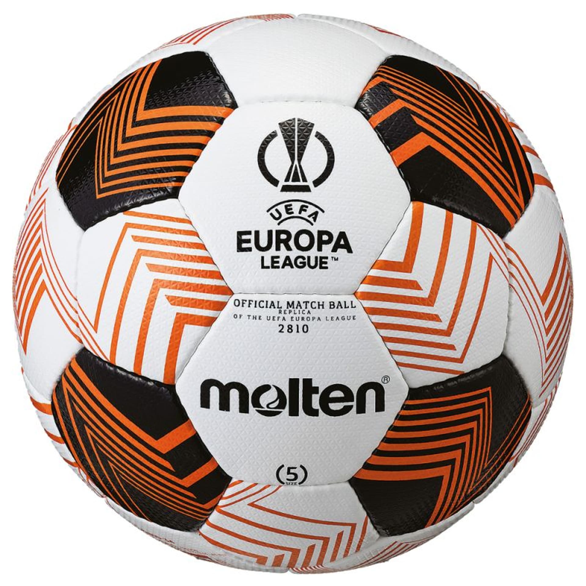 

Piłka nożna Molten UEFA Europa League 2023/24 replika (kolor Biały. Pomarańczowy)