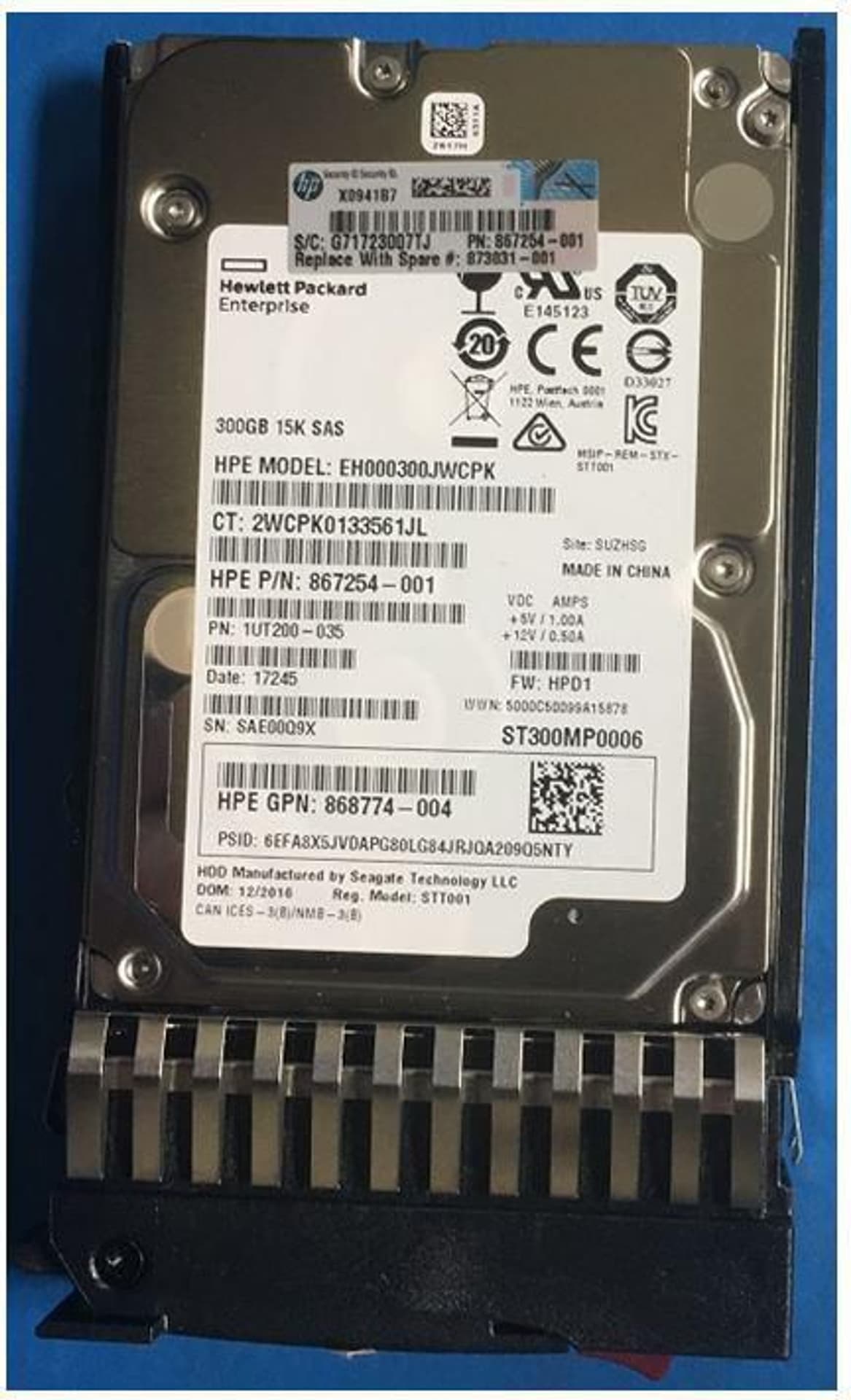 

Hewlett Packard Enterprise HDD 300GB 12G 15K SFF SAS