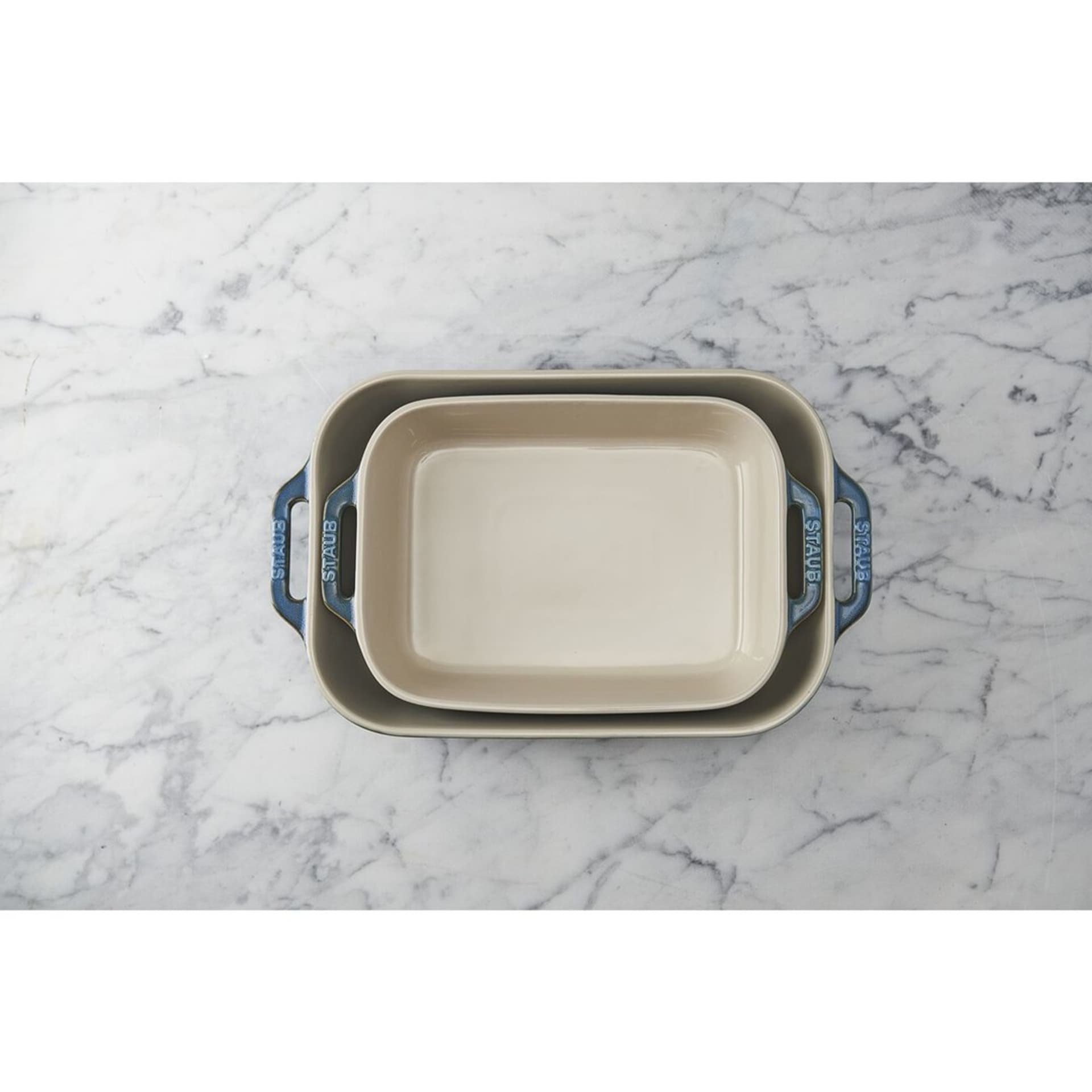

Zestaw 2 prostokątnych półmisków ceramicznych STAUB 40511-924-0 - antyczny turkusowy