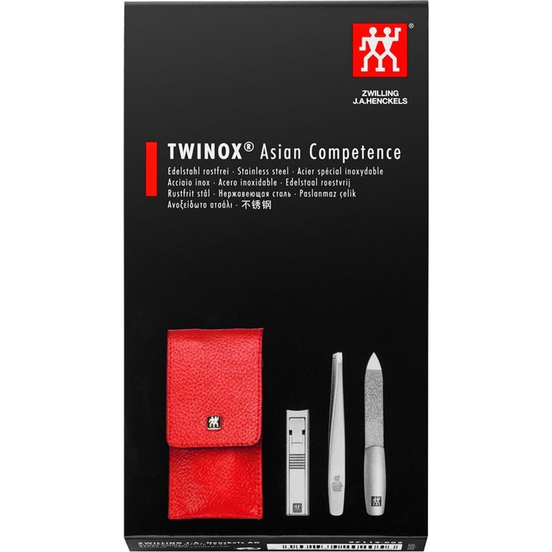 

Zestaw do manicure ZWILLING 97119-002-0 Twinox – czerwone, skórzane etui, 3 elementy