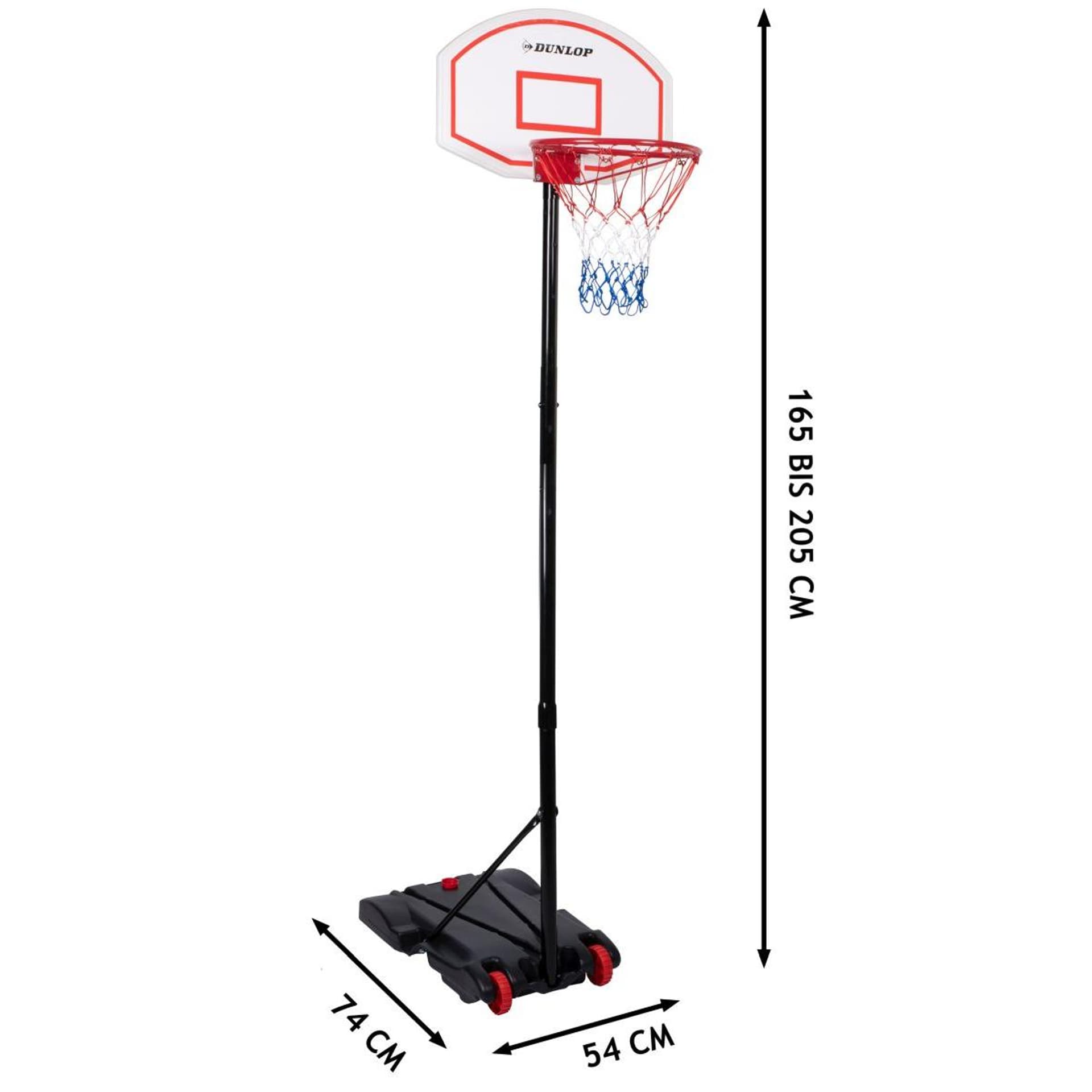 

ZESTAW REGULOWANY DO KOSZYKÓWKI DUNLOP 165-205cm