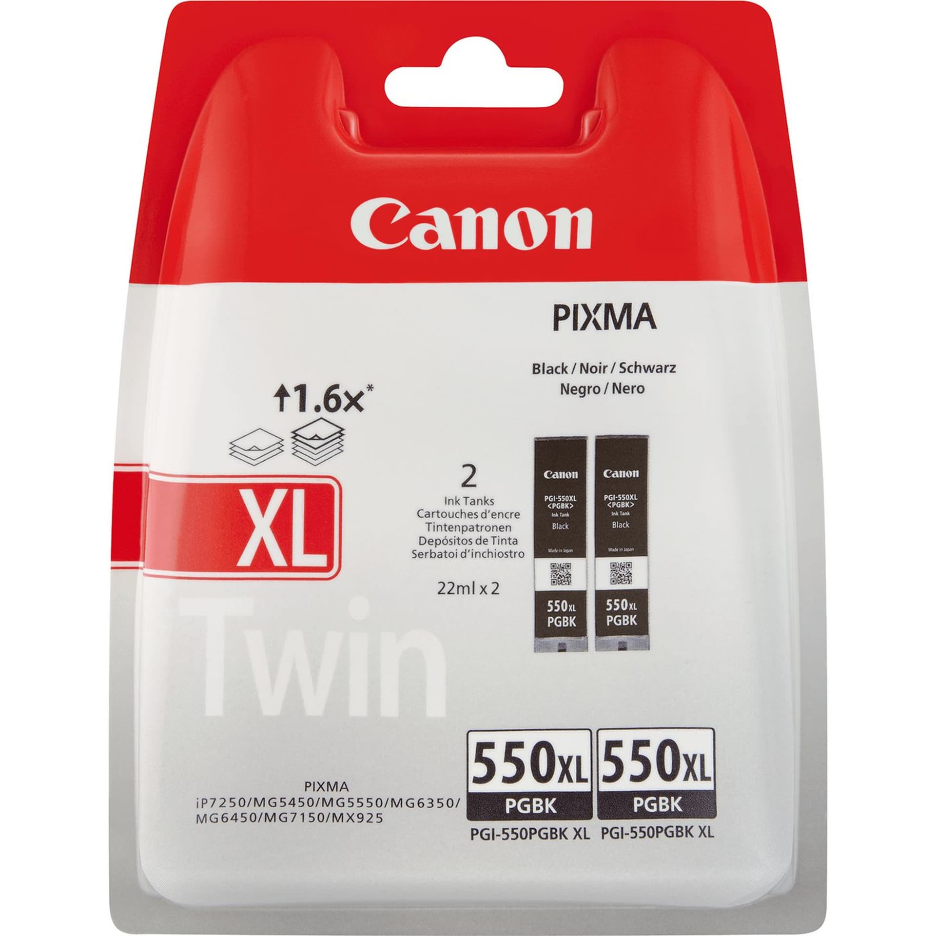 

Canon oryginalny ink / tusz 6431B005, XL black, blistr z ochroną, 2x22ml, Canon 2-pack MAXIFY MG6650, PIXMA iP8750, iX6850, MG5550
