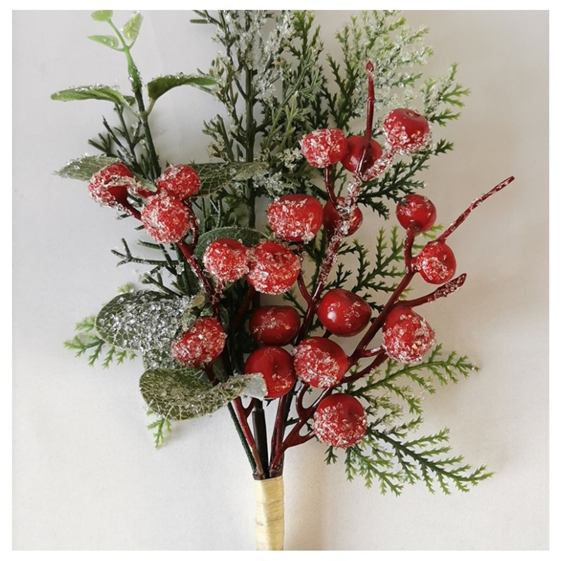 

Gałązka na choinkę ozdobę stroik XXL 33cm BOŻE NARODZENIE KSN91