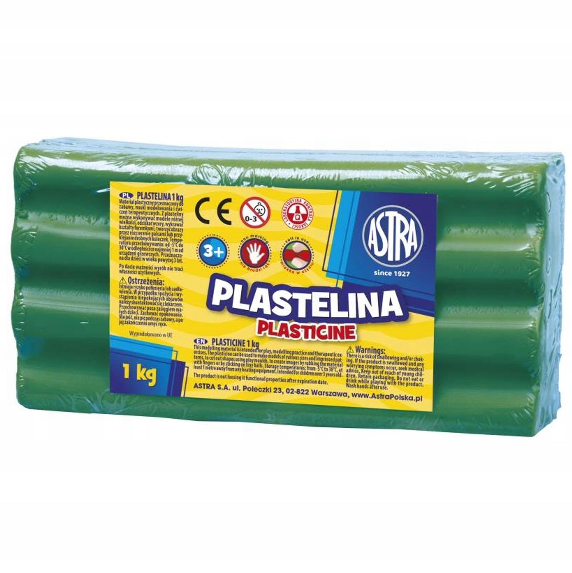 

Plastelina 1kg zielona 303111015 ASTRA