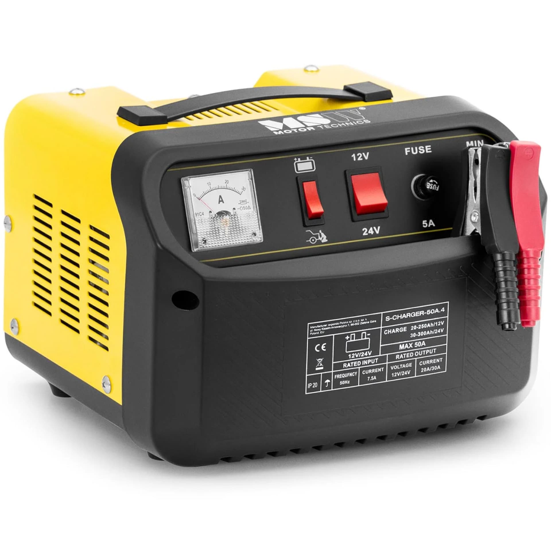 

Prostownik samochodowy z rozruchem awaryjnym 12/24 V 45 A