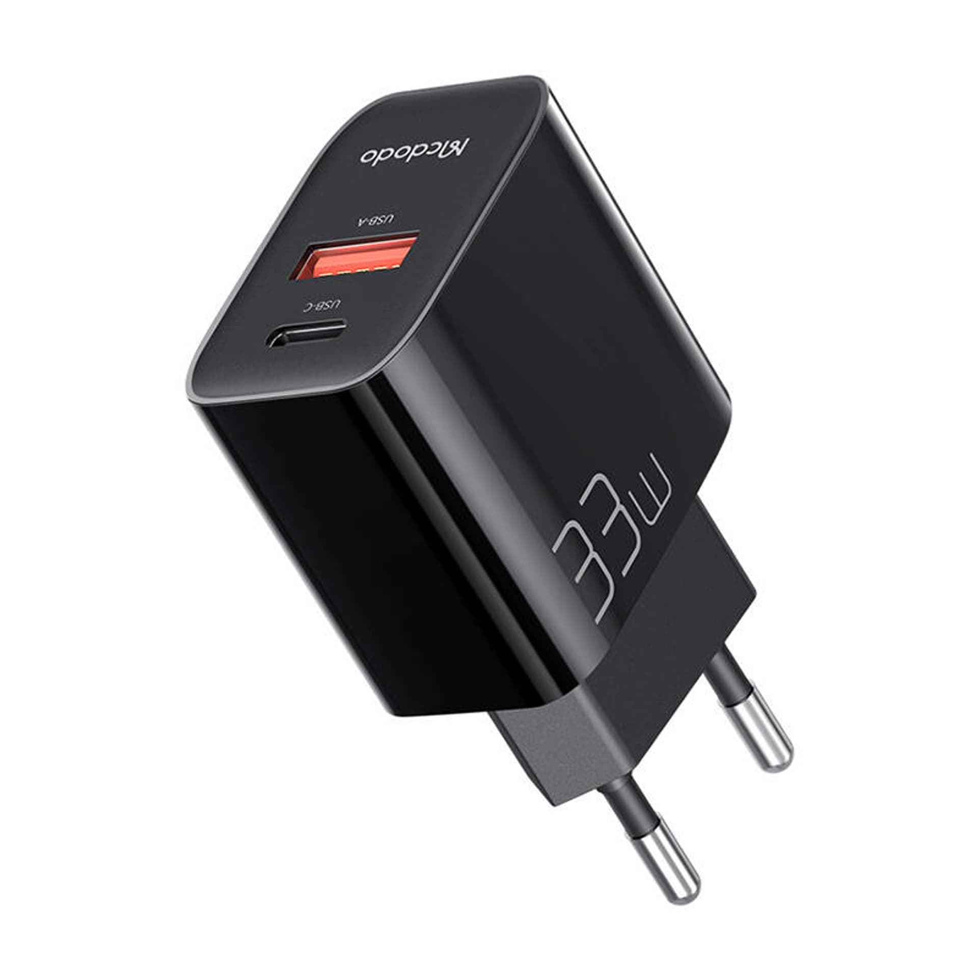 

Ładowarka sieciowa GaN 33W Mcdodo CH-0921 USB-C, USB-A (czarna)