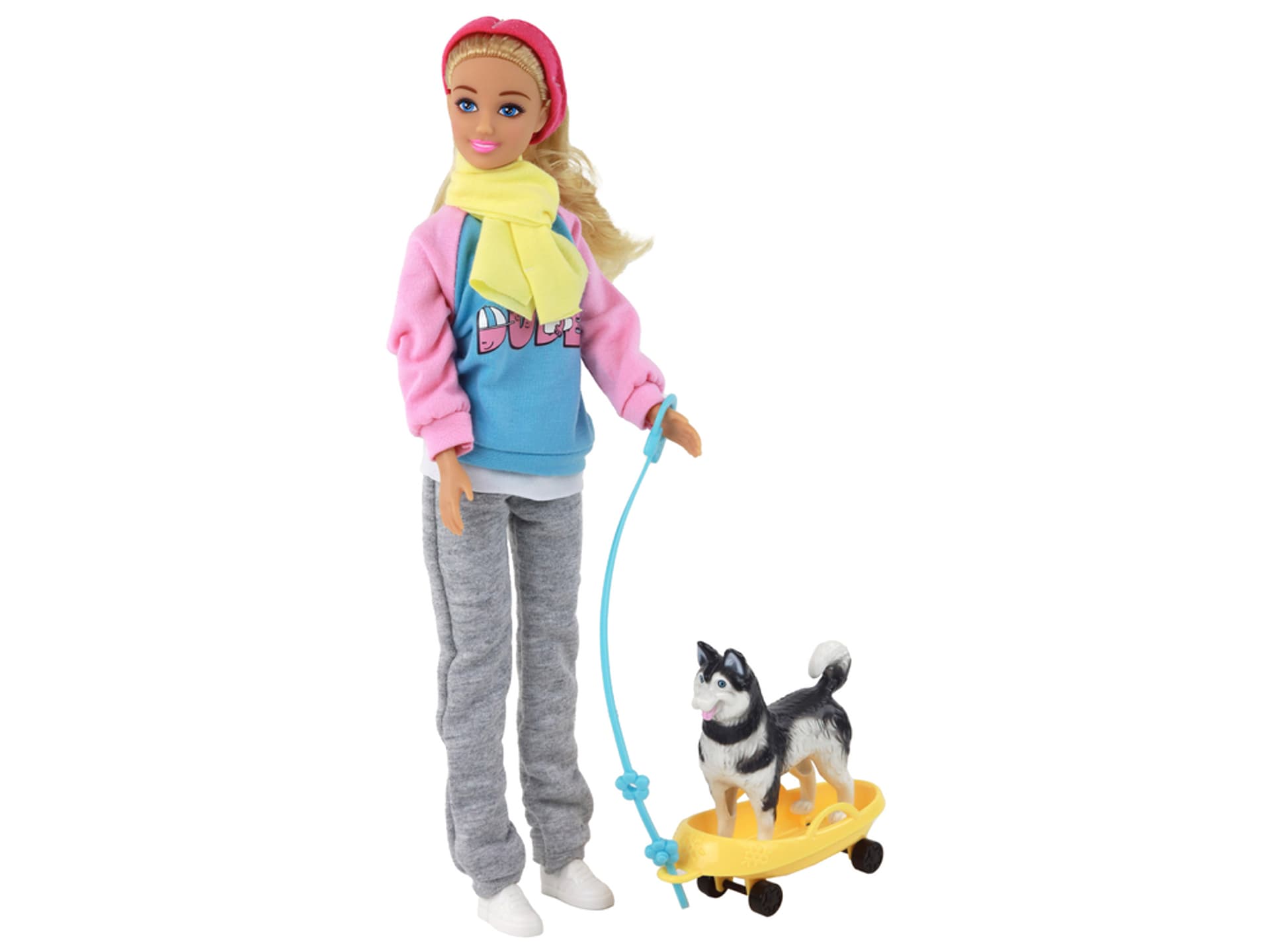 

Lalka Anlily z Pieskiem Husky Sanki Zimowa Odsłona
