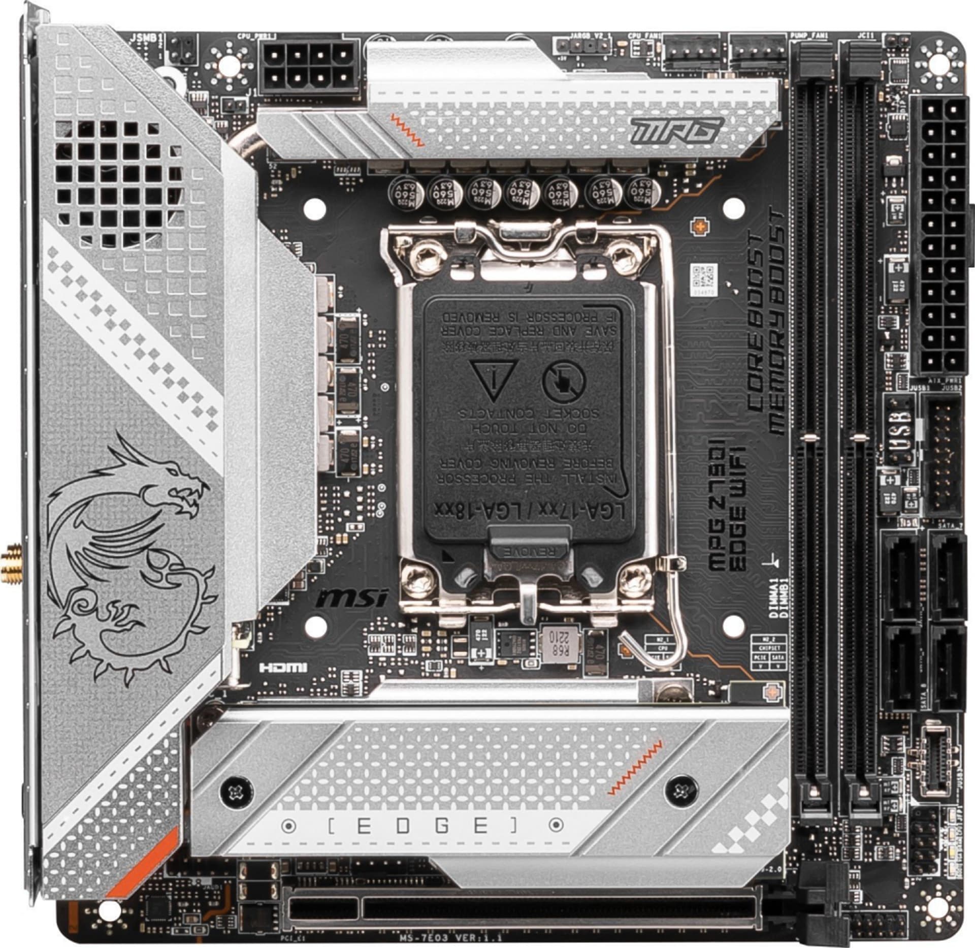 

Płyta główna MSI MPG Z790I EDGE WIFI LGA1700 MiniITX