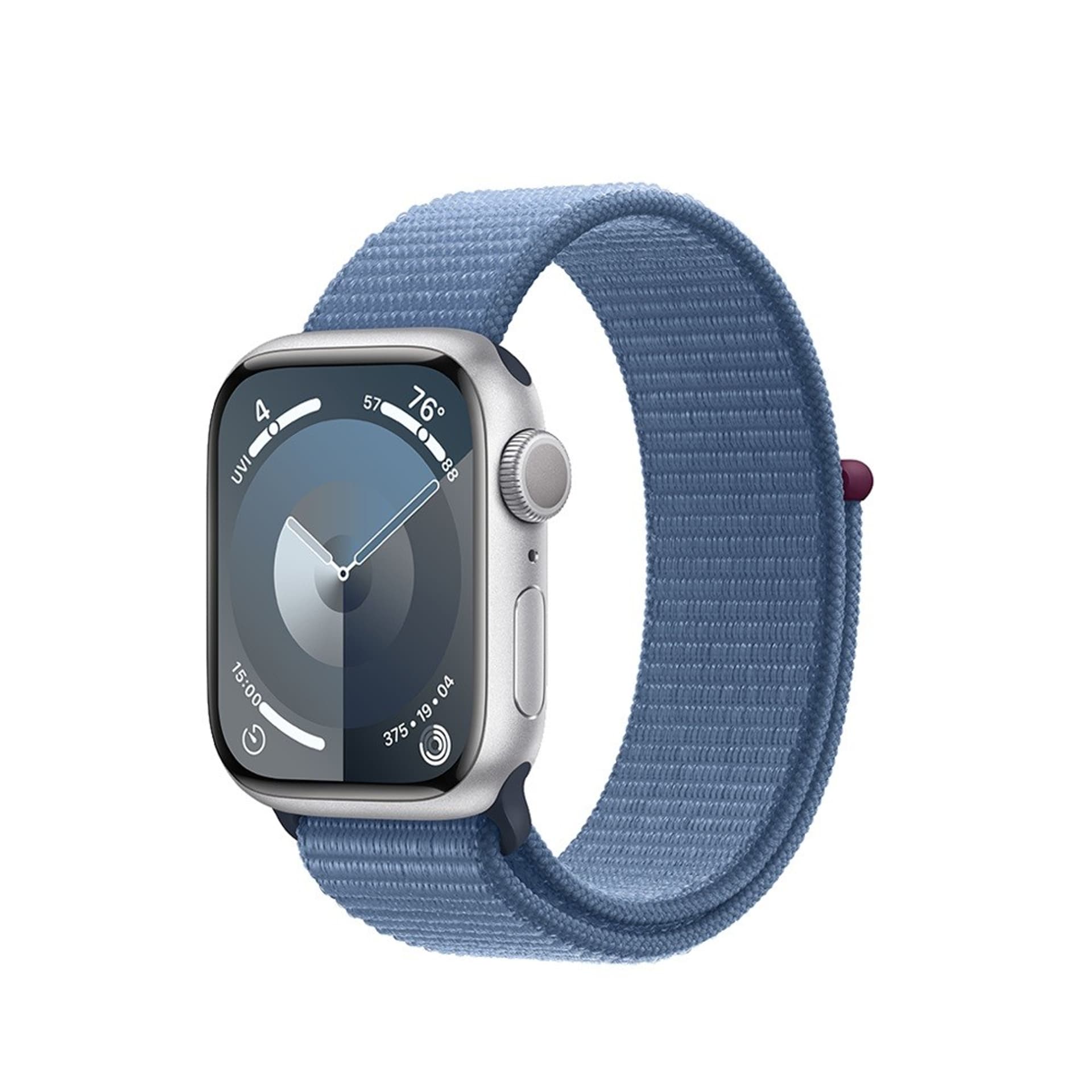 

Watch Series 9 GPS, 41mm Koperta z aluminium w kolorze srebrnym z opaską sportową w kolorze zimowego błękitu APPLE watchOS Srebrny