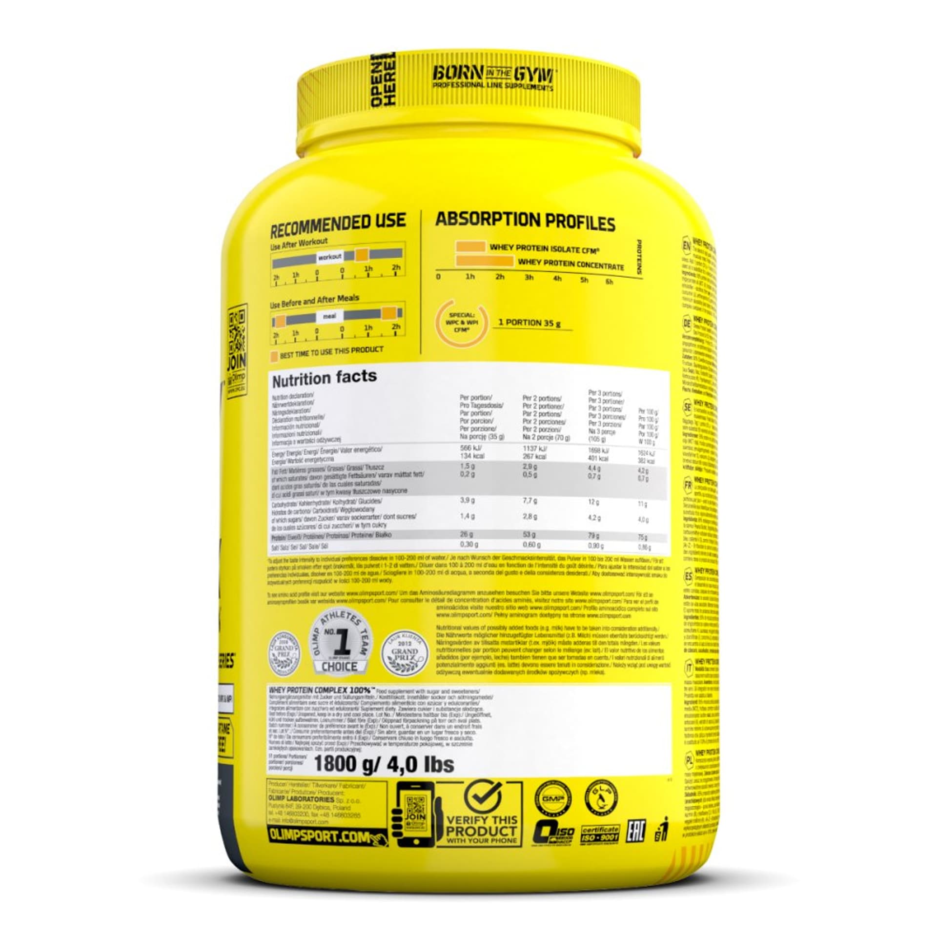 

Whey Protein Complex 100% (puszka) 1800g cookies cream, Puszka) 1800g cookies crea