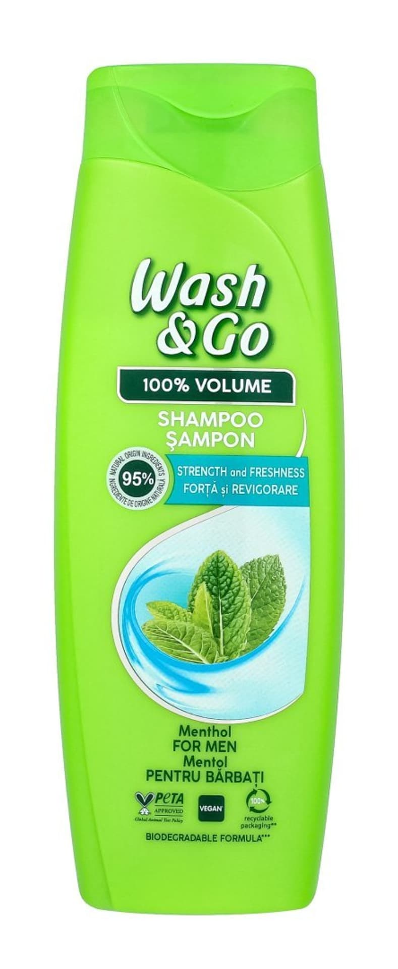 

Wash&Go Menthol for Men Szampon odświeżający 360ml