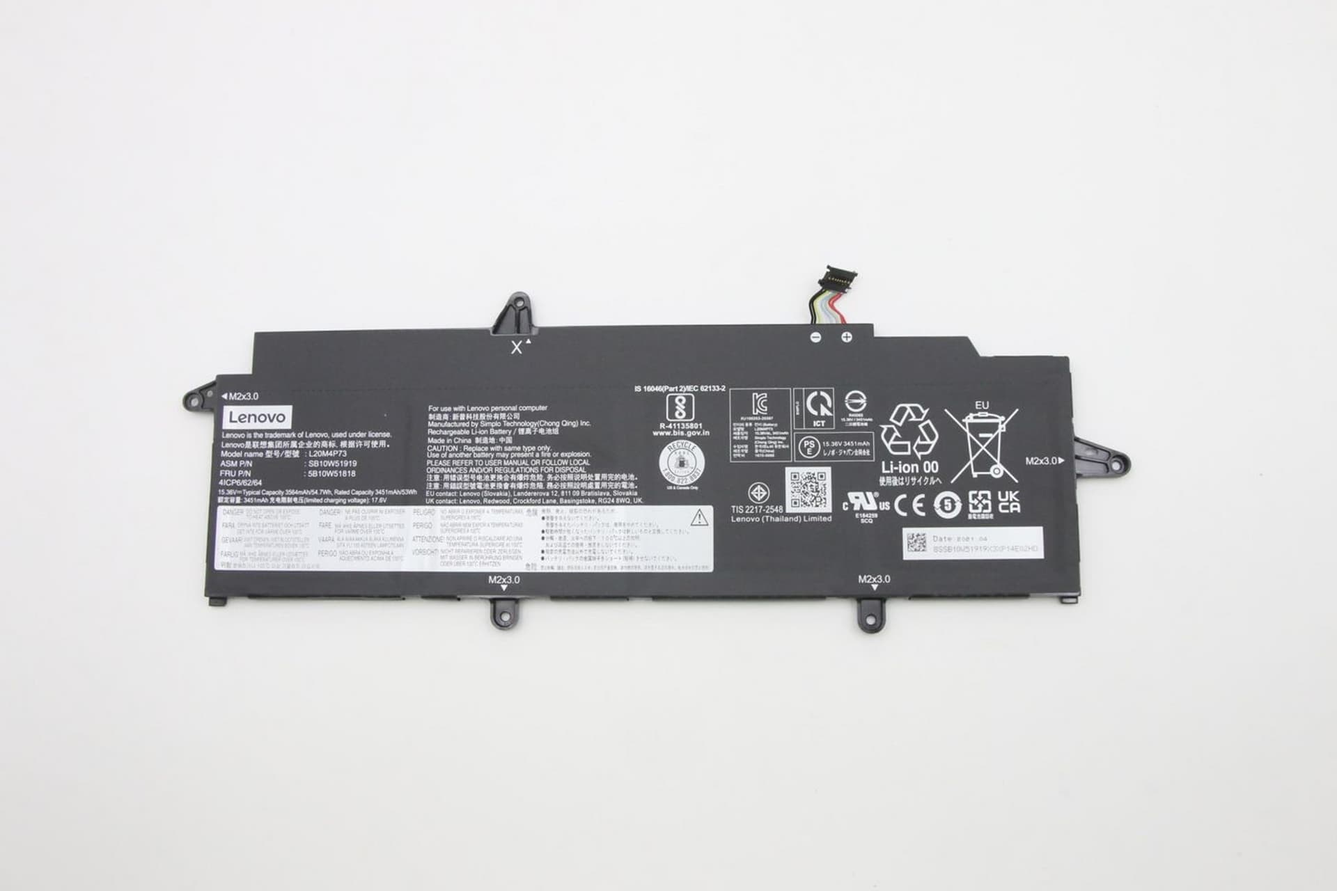 

Lenovo Internal,4c,54.7Wh,LiIon, SMP