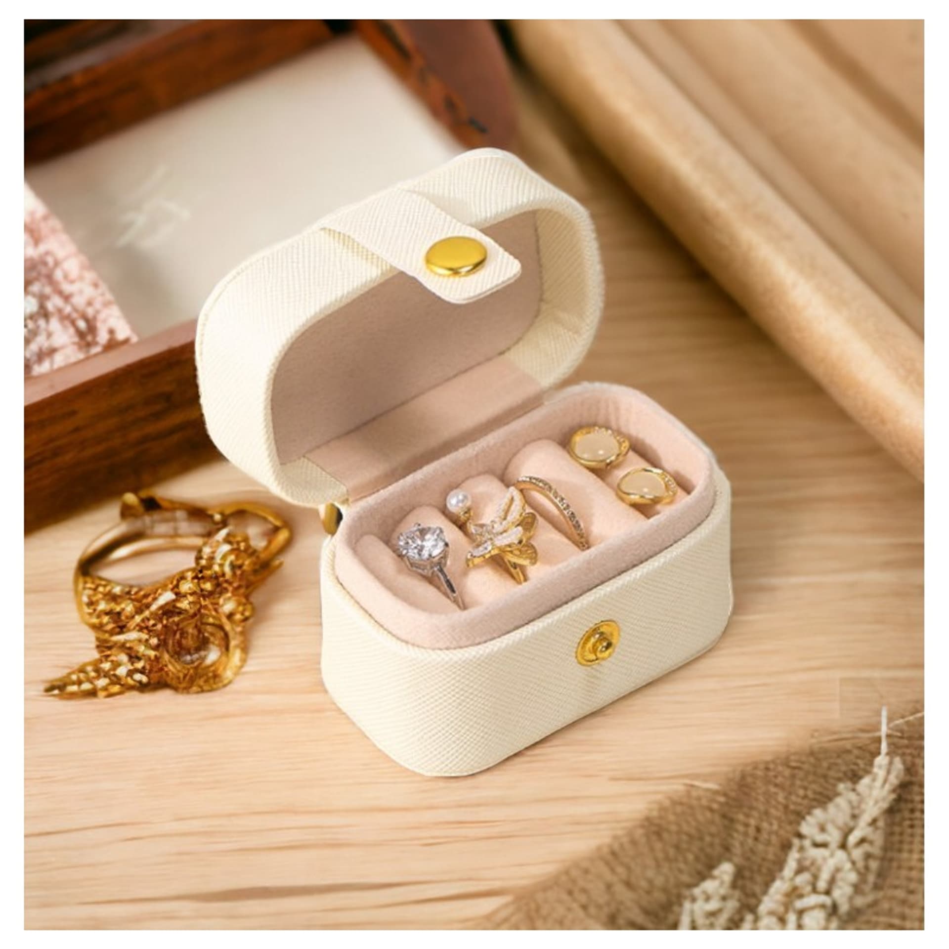 

Mini szkatułka na biżuterię etui organizer PD151K