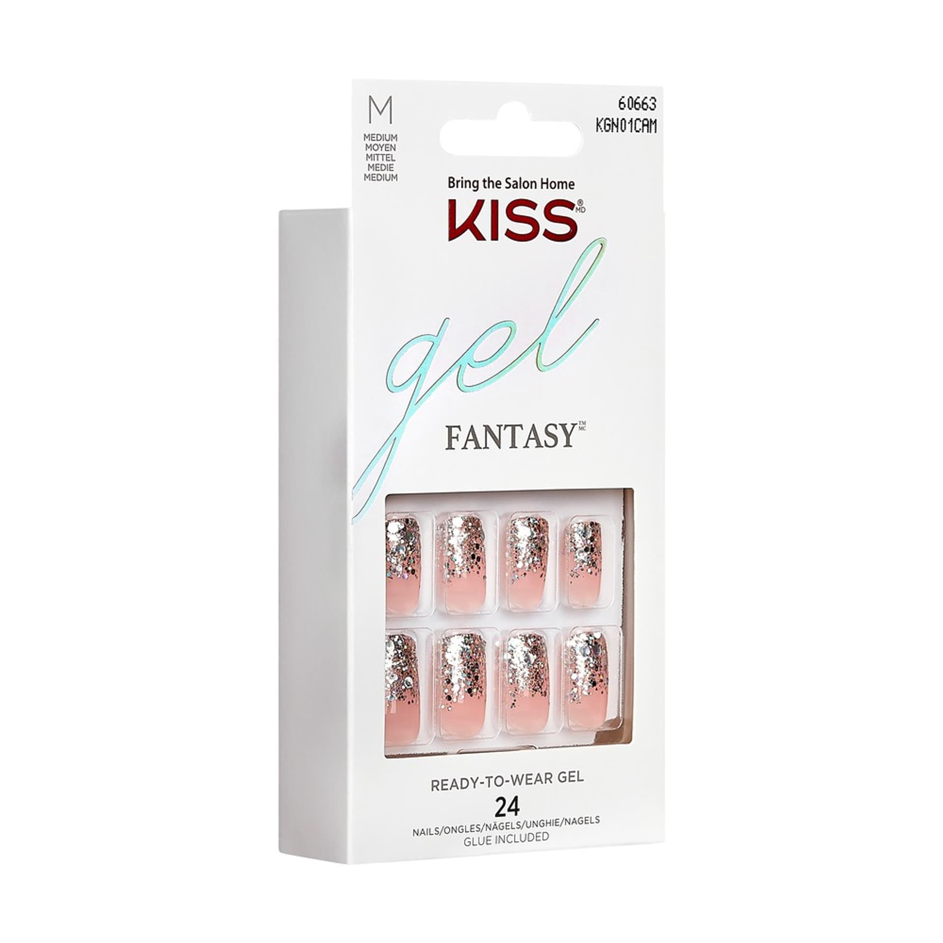 

KISS Sztuczne Paznokcie Gel Fantasy - Fanciful (rozmiar M) 1op.(24szt)