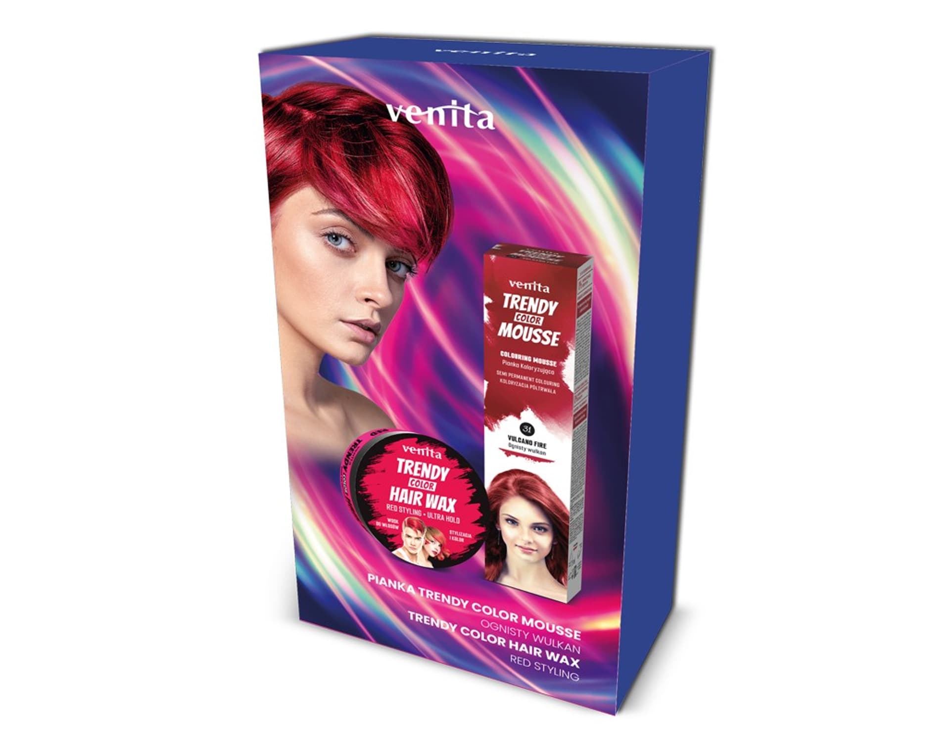 

VENITA Zestaw prezentowy dla kobiet Trendy Color(Pianka nr 31 +Wosk czerwony)