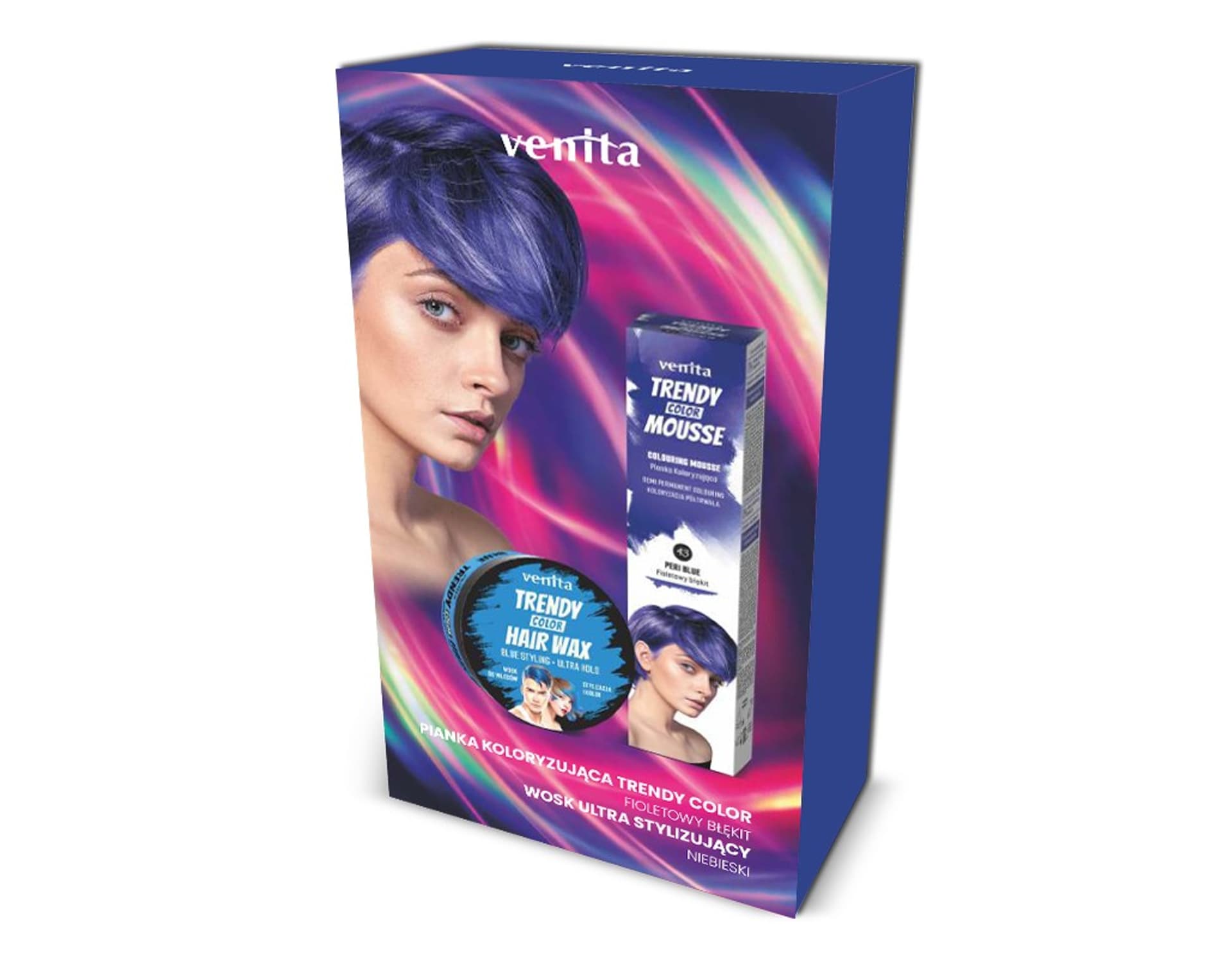 

VENITA Zestaw prezentowy dla kobiet Trendy Color (Pianka nr 43+Wosk niebieski)