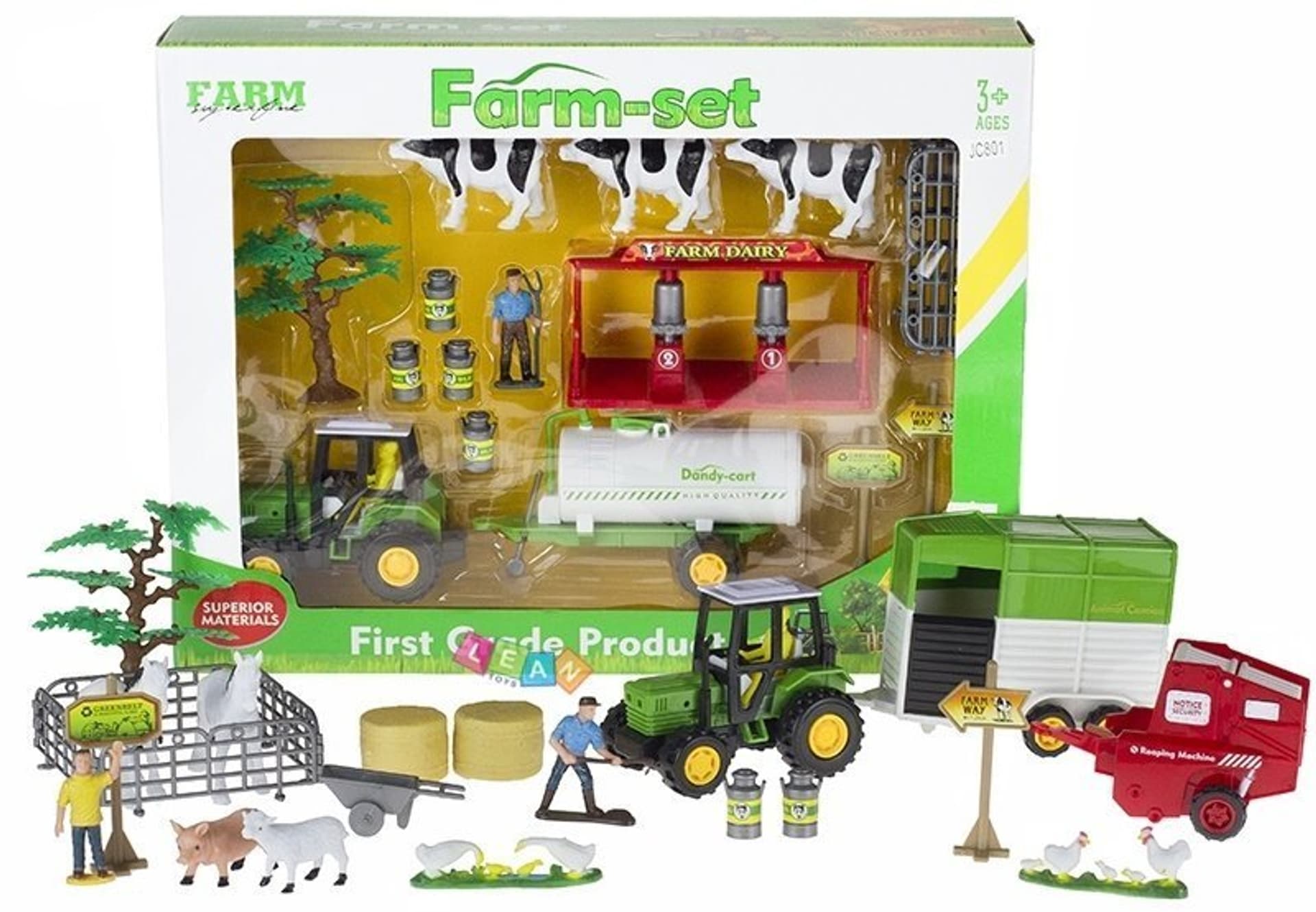 

Zestaw Farma Traktor Zwierzęta Hodowlane 2 Modele