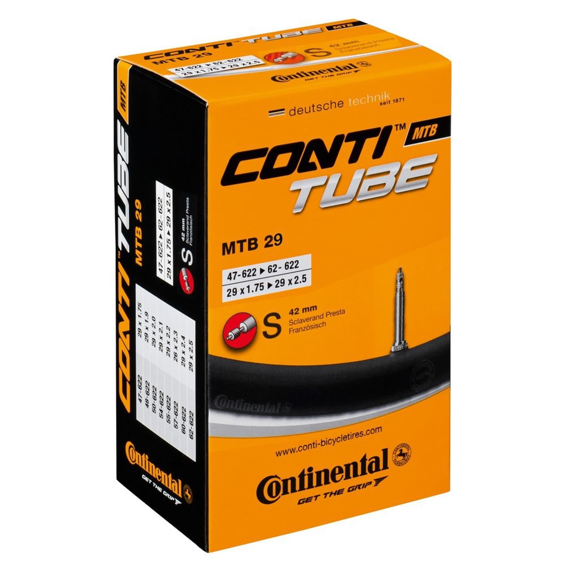

Dętka rowerowa MTB Continental 29 1.75-2.5 presta S24mm