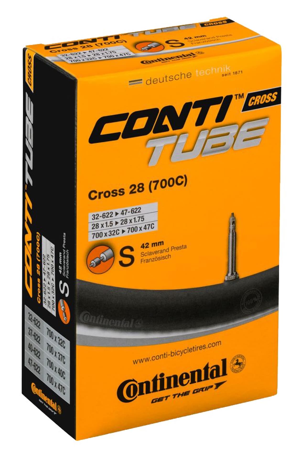 

Dętka trekkingowa Continental Cross 28 32-47x700 Presta S42mm