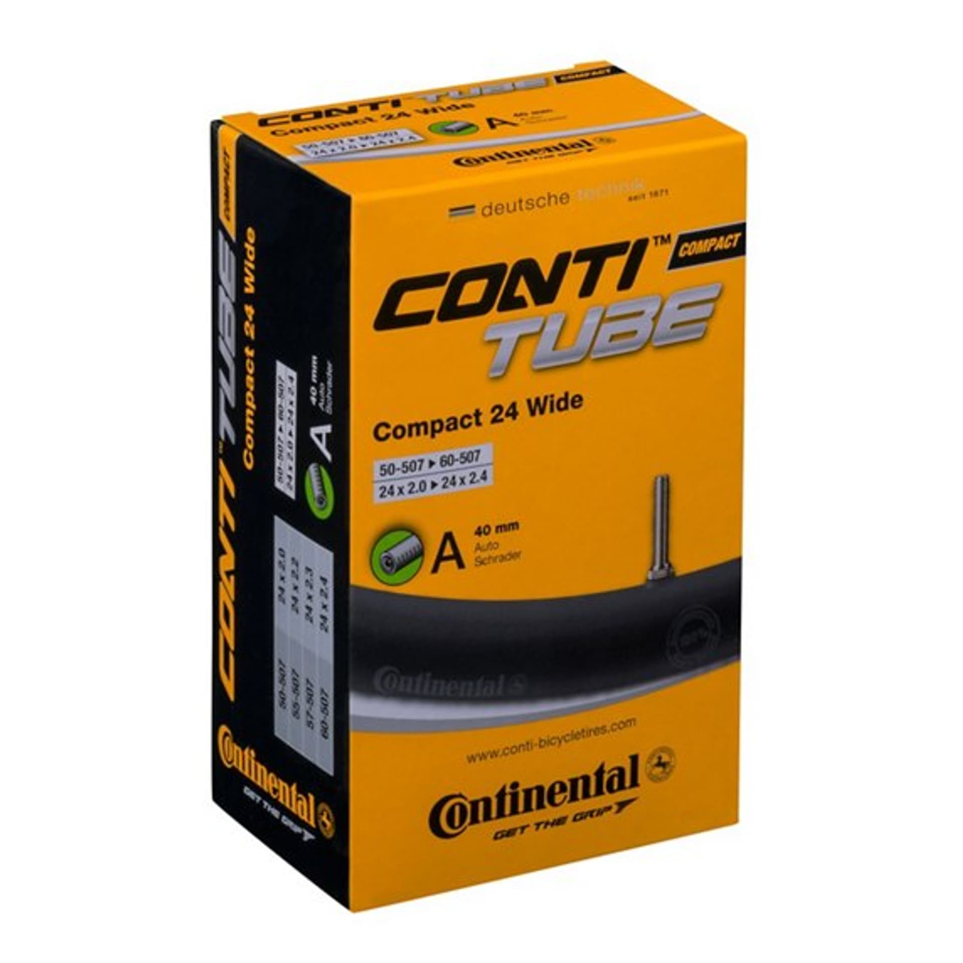 

Dętka rowerowa Continental Compact Wide 24 2.0-2.4 auto S40mm