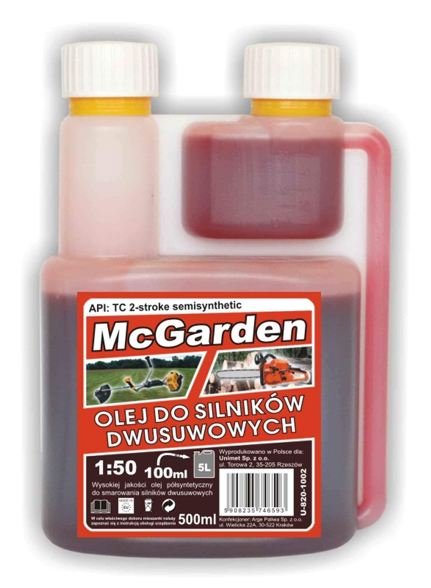 

OLEJ DO MIESZANKI DO SILNIKÓW 2-SUWOWYCH 500 ML Z DOZOWNIKIE